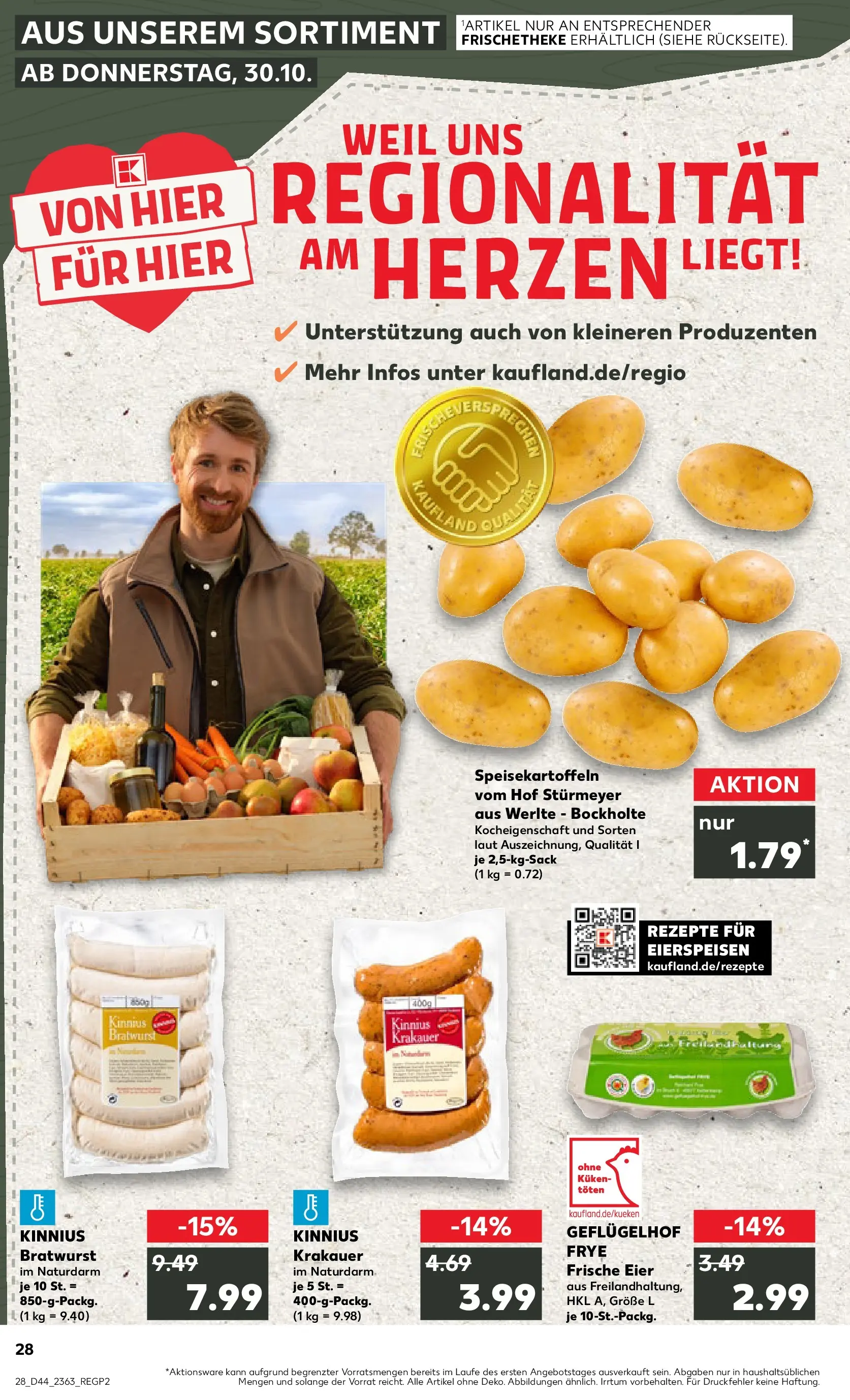 Prospekt Kaufland ab 03.11.2025 » Angebote Online zum Blättern | Seite: 28 | Produkte: Eier, Bratwurst