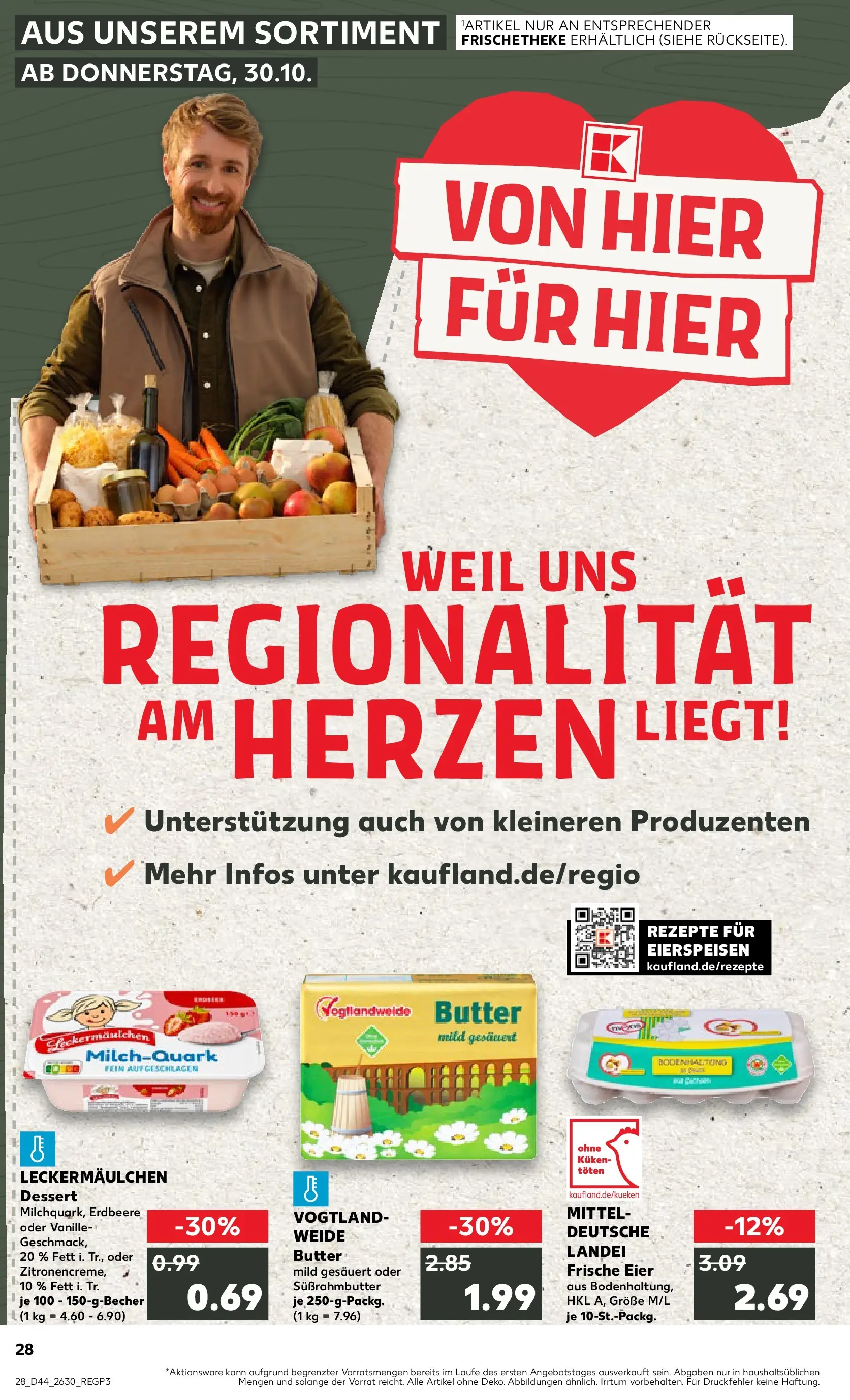 Prospekt Kaufland ab 03.11.2025 » Angebote Online zum Blättern | Seite: 28 | Produkte: Butter, Eier