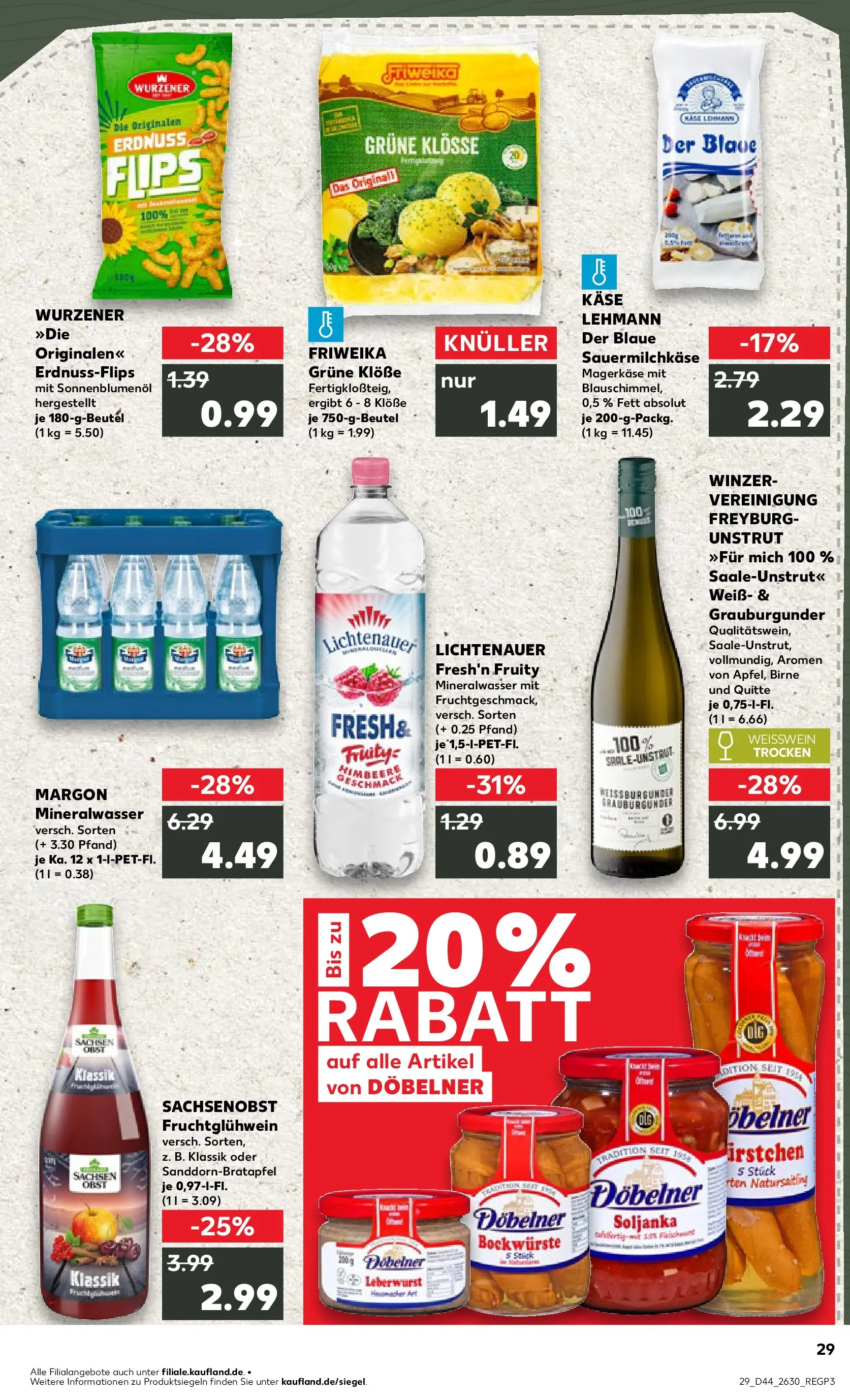 Prospekt Kaufland ab 03.11.2025 » Angebote Online zum Blättern | Seite: 29 | Produkte: Käse, Weißwein, Obst, Birne