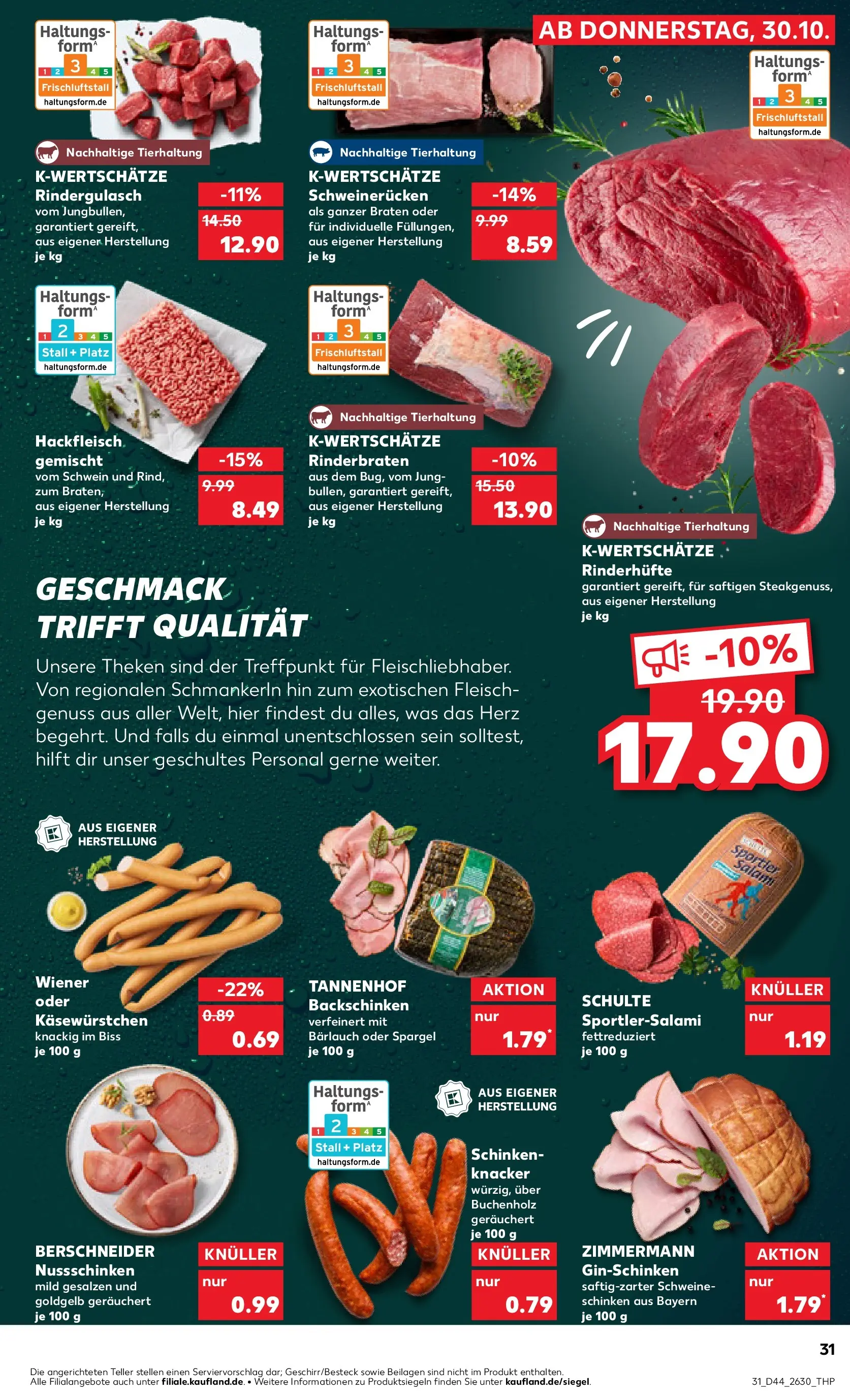 Prospekt Kaufland ab 03.11.2025 » Angebote Online zum Blättern | Seite: 31 | Produkte: Spargel, Salami, Schinken, Fleisch