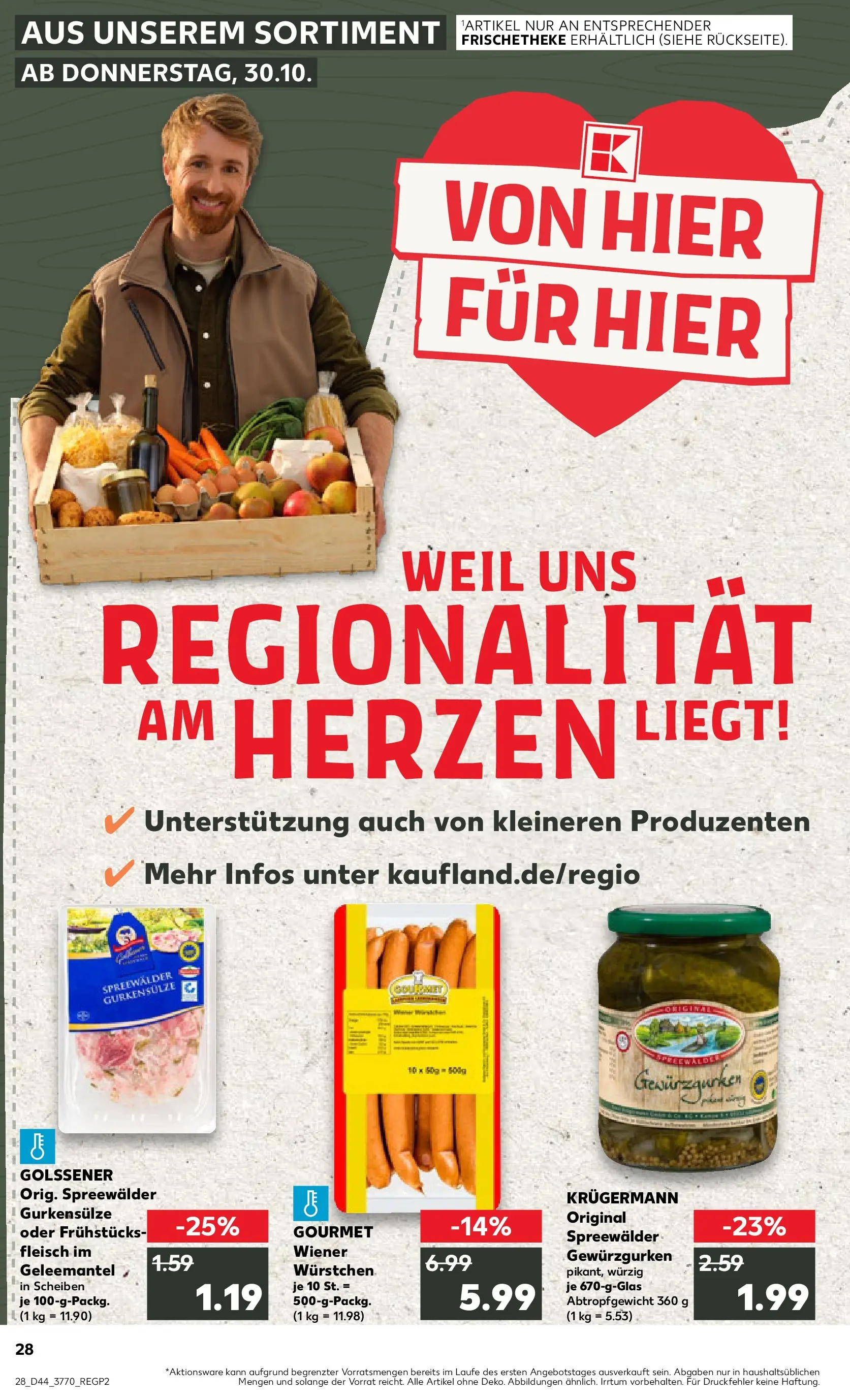 Prospekt Kaufland ab 03.11.2025 » Angebote und Werbung Online | Seite: 28 | Produkte: Wiener wurstchen, Fleisch Prospekt Kaufland ab 03.11.2025 » Angebote Online zum Blättern | Seite: 28 | Produkte: Wiener wurstchen, Fleisch