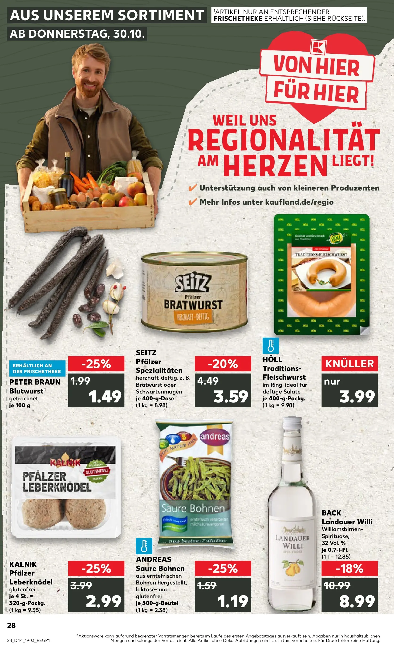 Prospekt Kaufland ab 03.11.2025 » Angebote und Werbung Online | Seite: 28 | Produkte: Bratwurst Prospekt Kaufland ab 03.11.2025 » Angebote Online zum Blättern | Seite: 28 | Produkte: Bratwurst