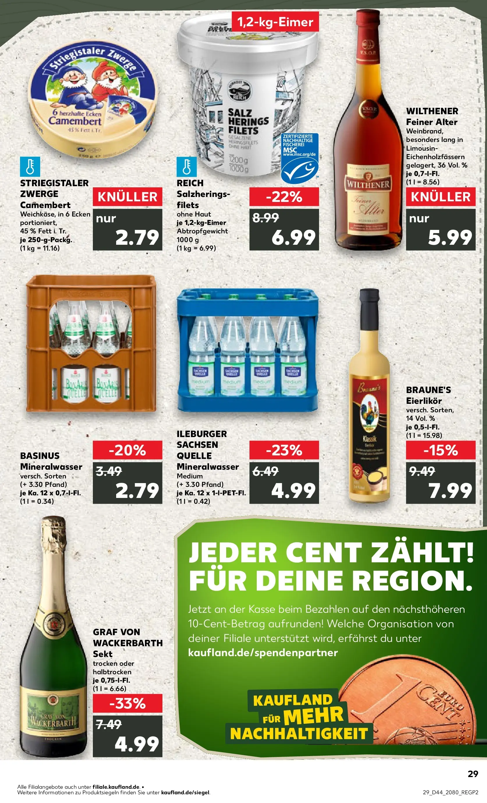 Prospekt Kaufland ab 03.11.2025 » Angebote Online zum Blättern | Seite: 29 | Produkte: Wilthener, Sekt, Mineralwasser, Salz