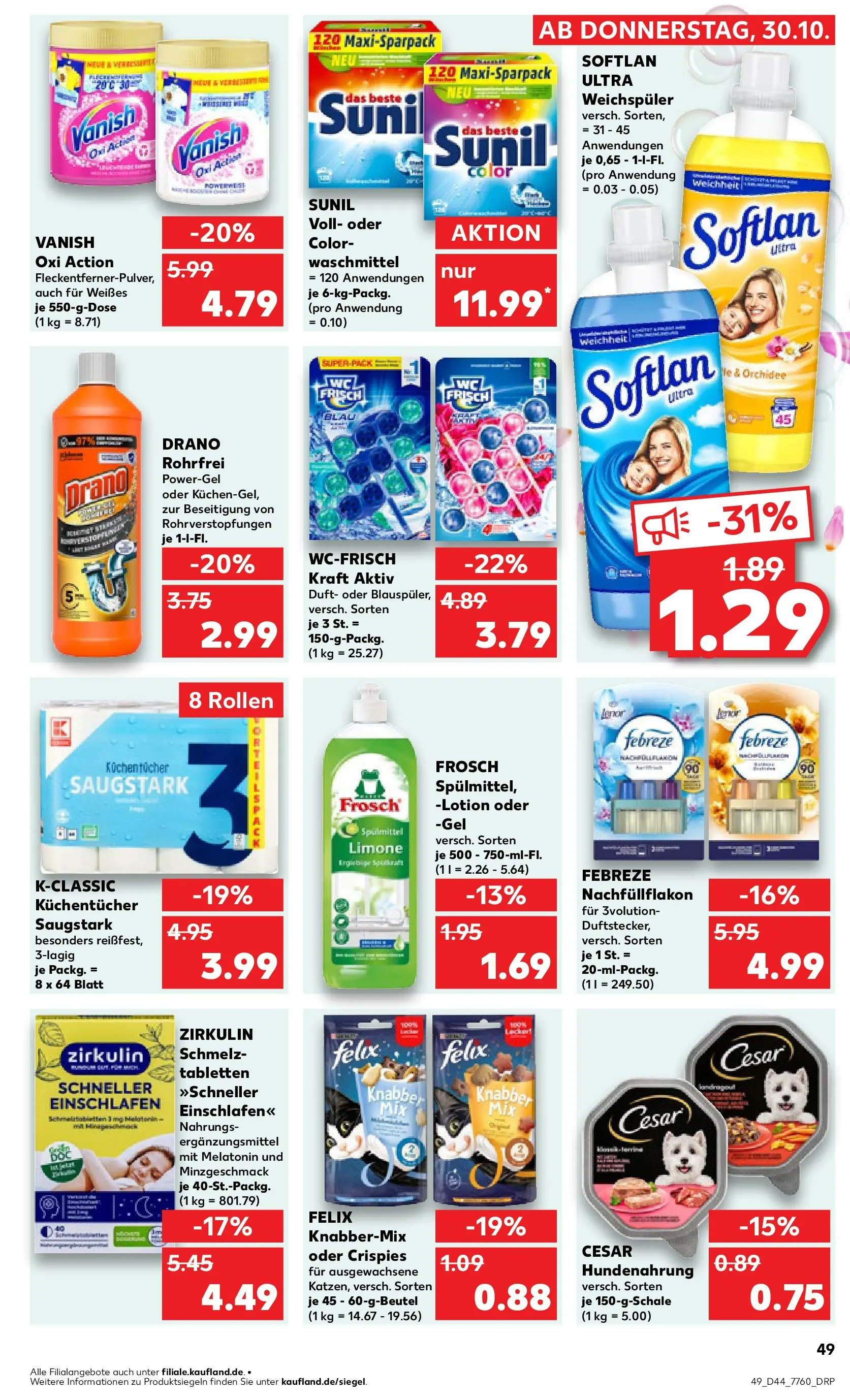 Prospekt Kaufland ab 03.11.2025 » Angebote Online zum Blättern | Seite: 49 | Produkte: Orchidee, Duft, Weichspüler, Waschmittel