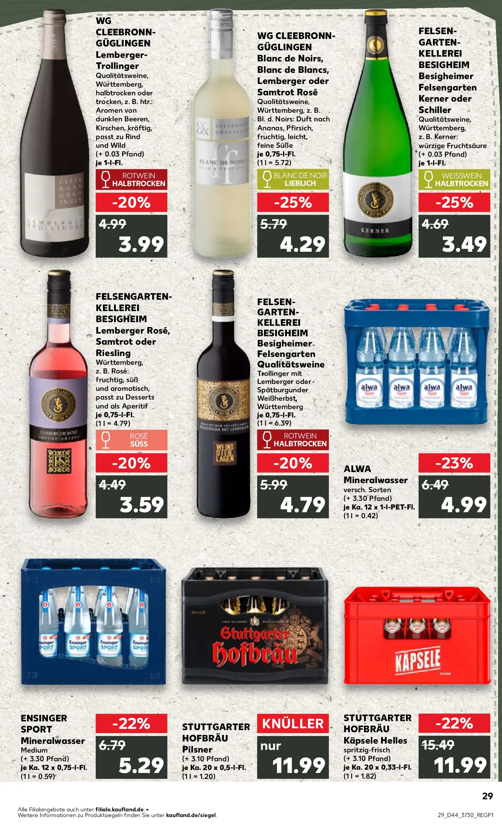 Prospekt Kaufland ab 03.11.2025 » Angebote Online zum Blättern | Seite: 29 | Produkte: Weißwein, Rotwein, Rotwein halbtrocken, Duft