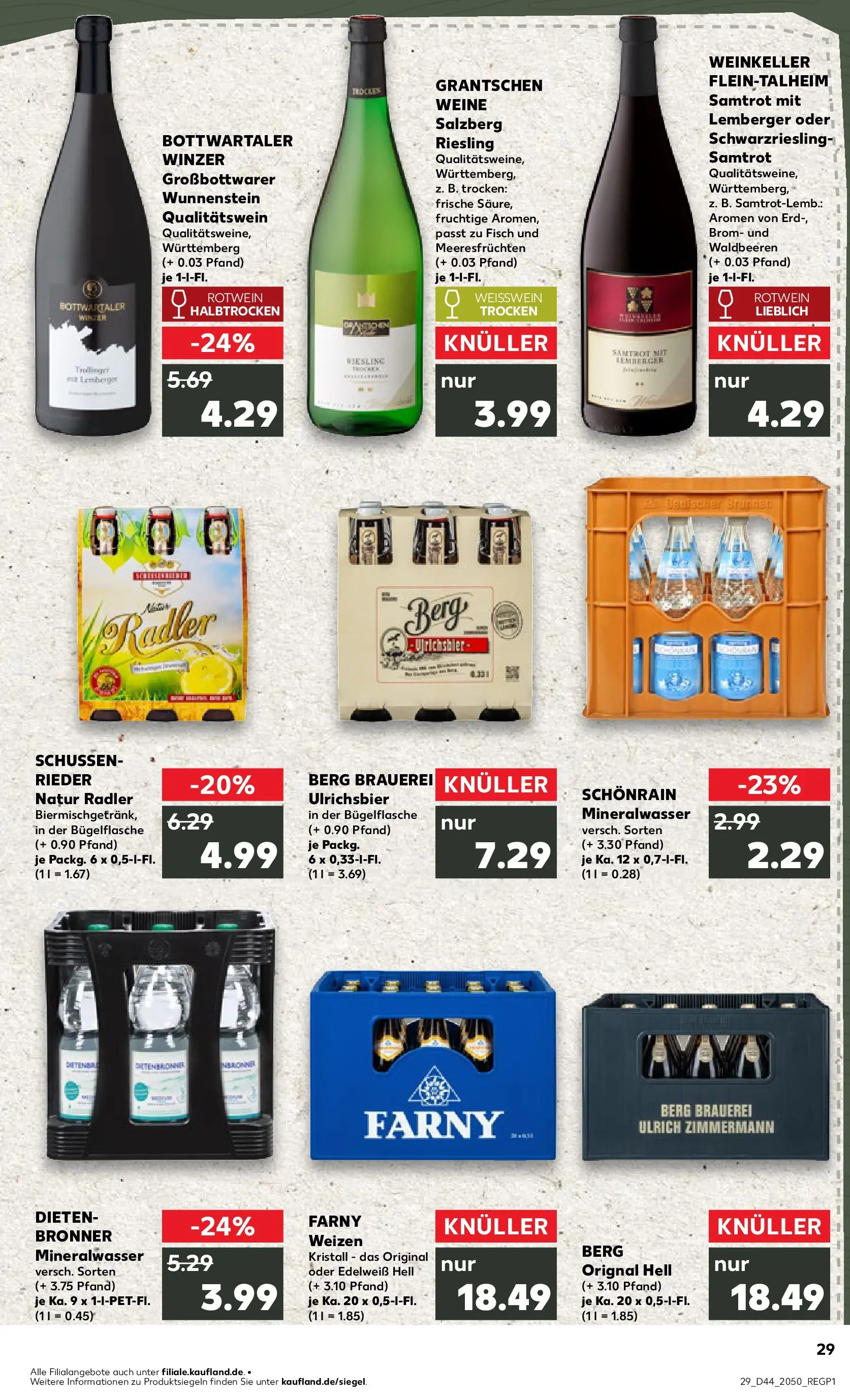 Prospekt Kaufland ab 03.11.2025 » Angebote Online zum Blättern | Seite: 29 | Produkte: Weißwein, Rotwein, Fisch, Radler