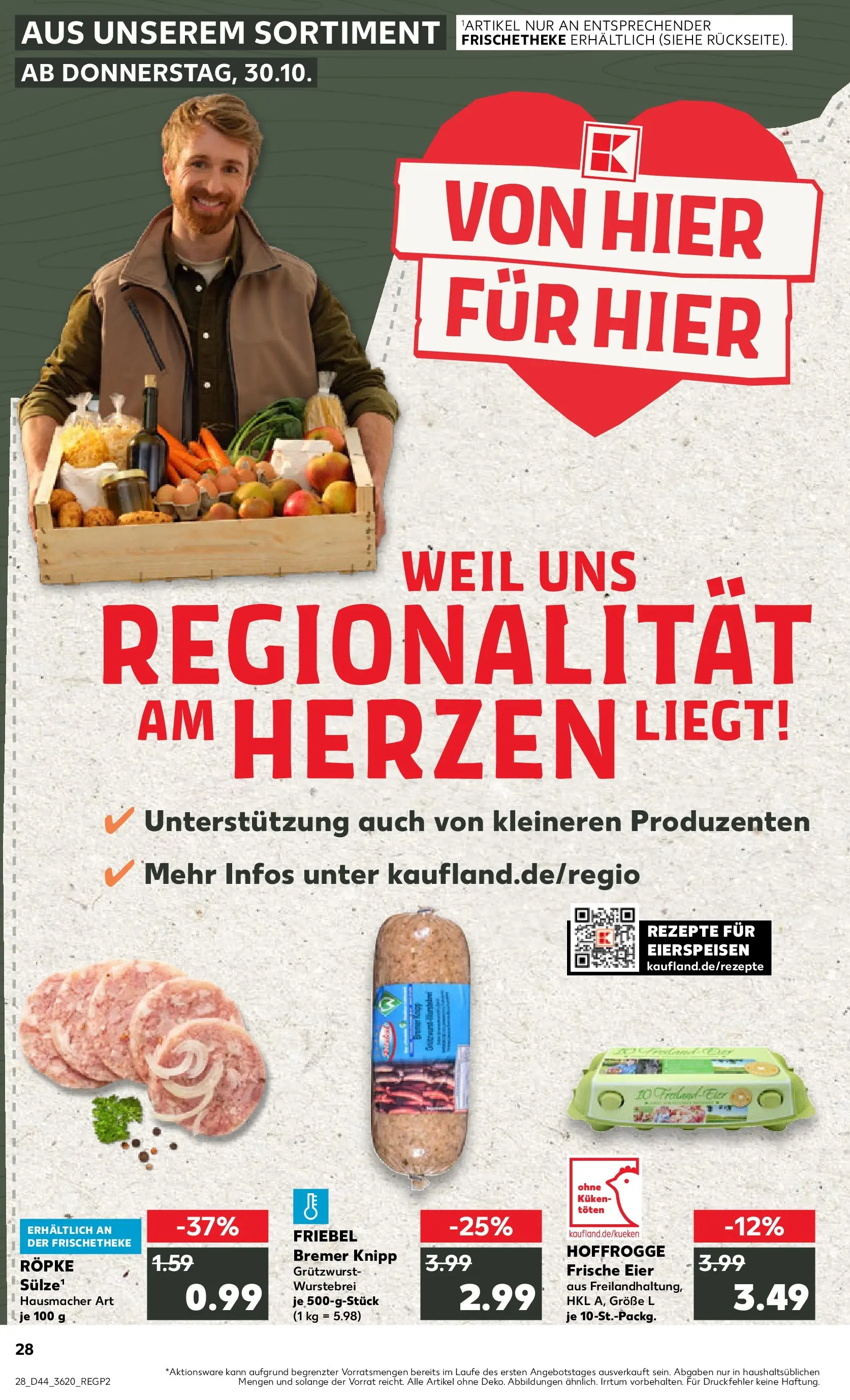 Prospekt Kaufland ab 03.11.2025 » Angebote Online zum Blättern | Seite: 28 | Produkte: Eier