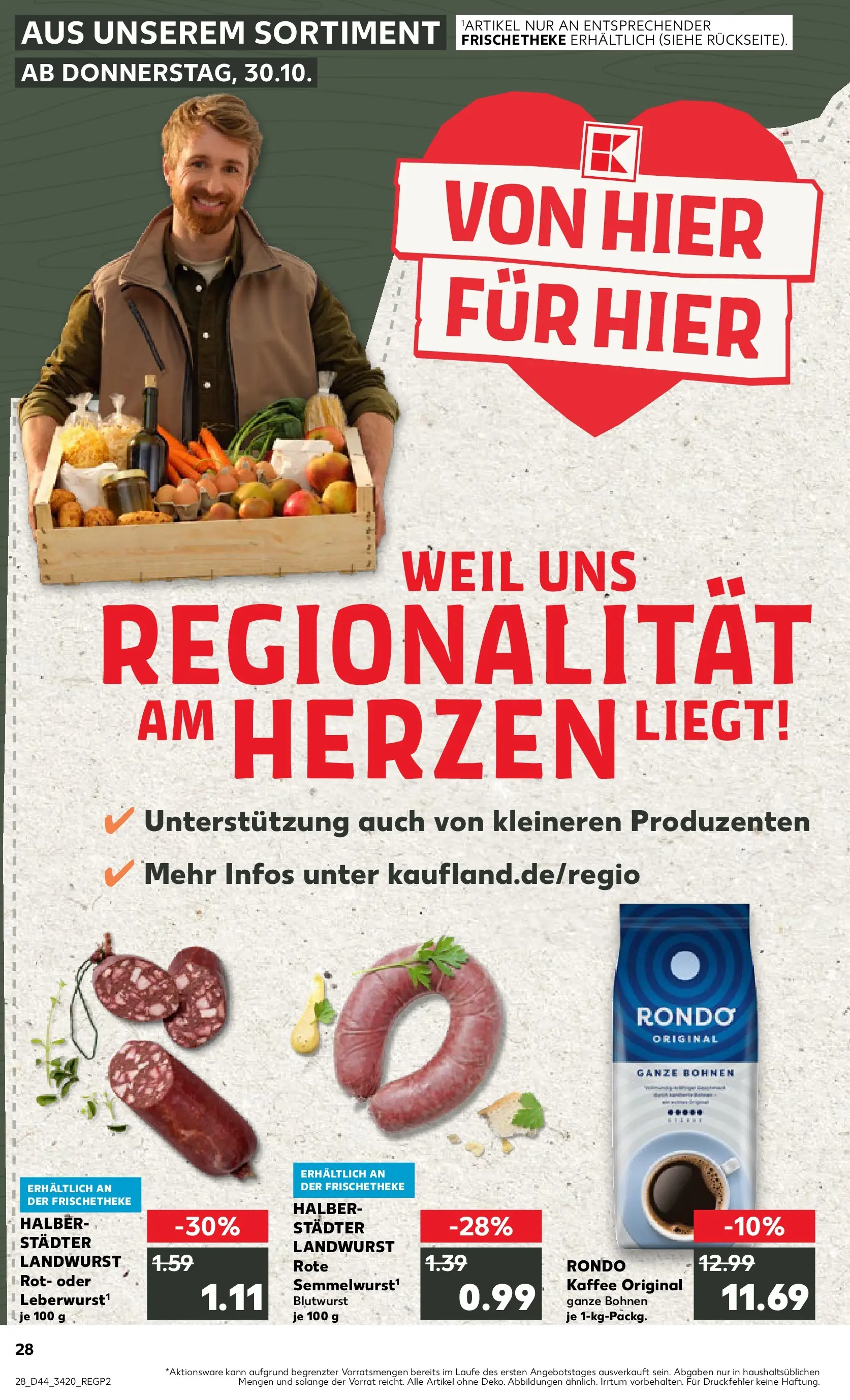 Prospekt Kaufland ab 03.11.2025 » Angebote Online zum Blättern | Seite: 28 | Produkte: Kaffee