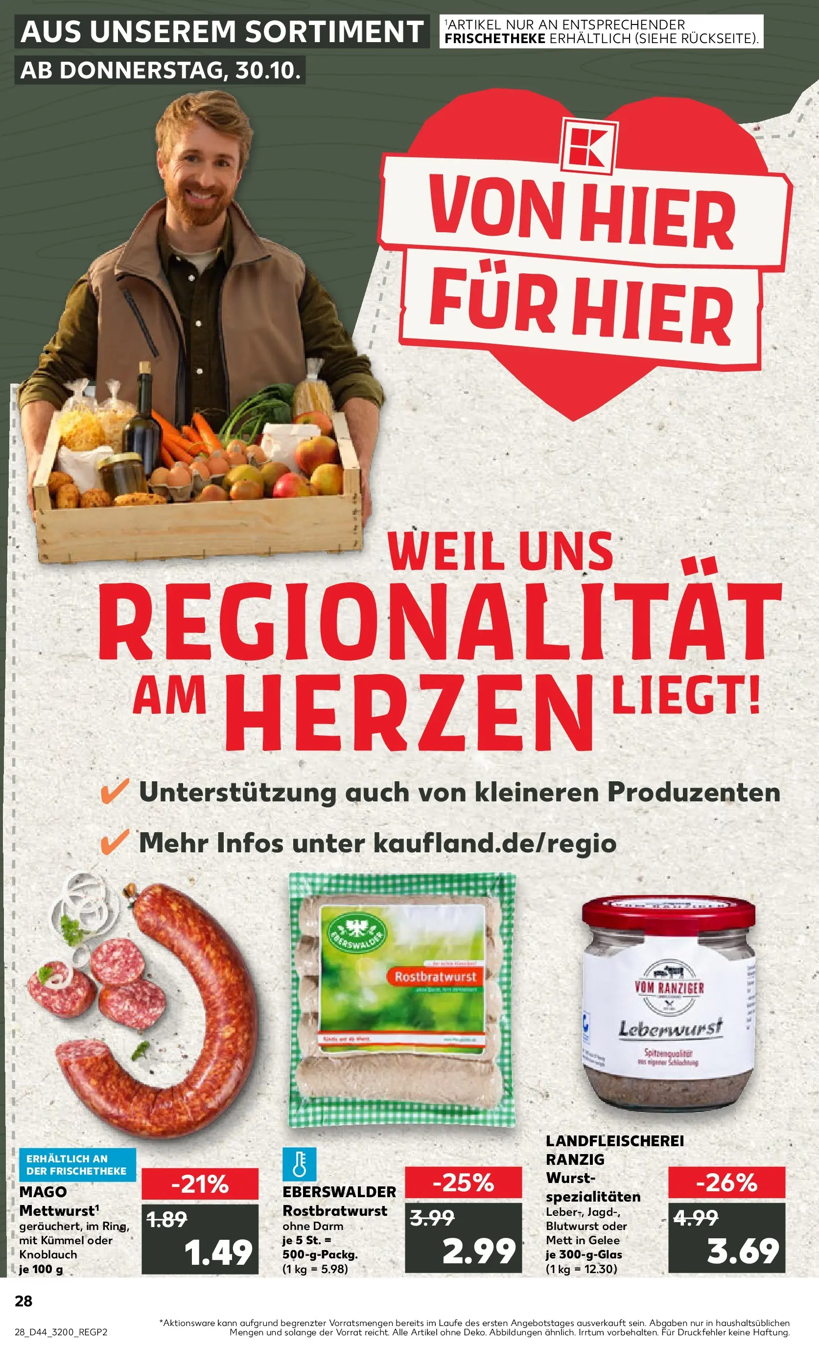 Prospekt Kaufland ab 03.11.2025 » Angebote und Werbung Online | Seite: 28 | Produkte: Wurst, Knoblauch Prospekt Kaufland ab 03.11.2025 » Angebote Online zum Blättern | Seite: 28 | Produkte: Wurst, Knoblauch