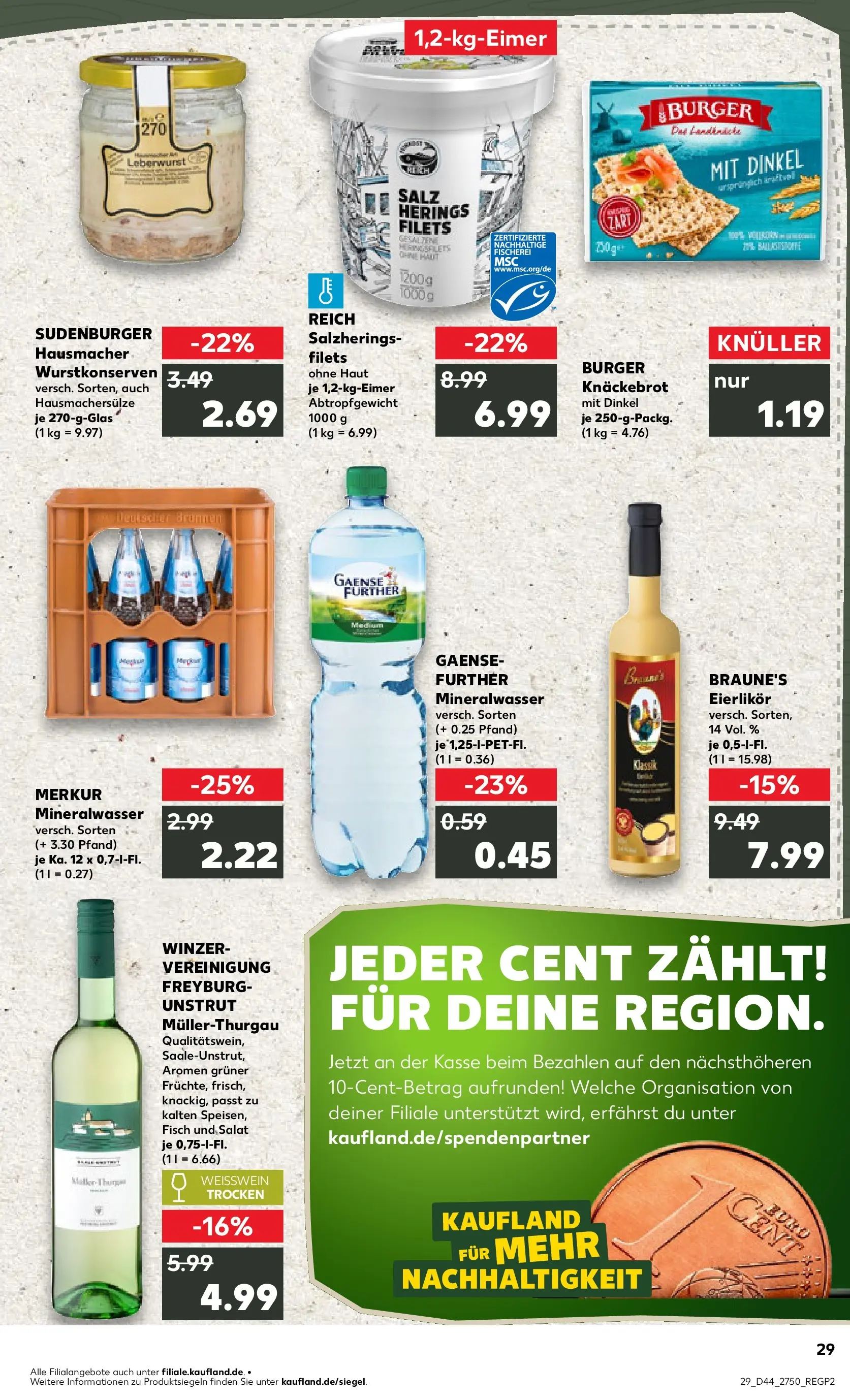 Prospekt Kaufland ab 03.11.2025 » Angebote und Werbung Online | Seite: 29 | Produkte: Weißwein, Weißwein trocken, Salz, Salat Prospekt Kaufland ab 03.11.2025 » Angebote Online zum Blättern | Seite: 29 | Produkte: Weißwein, Weißwein trocken, Salz, Salat