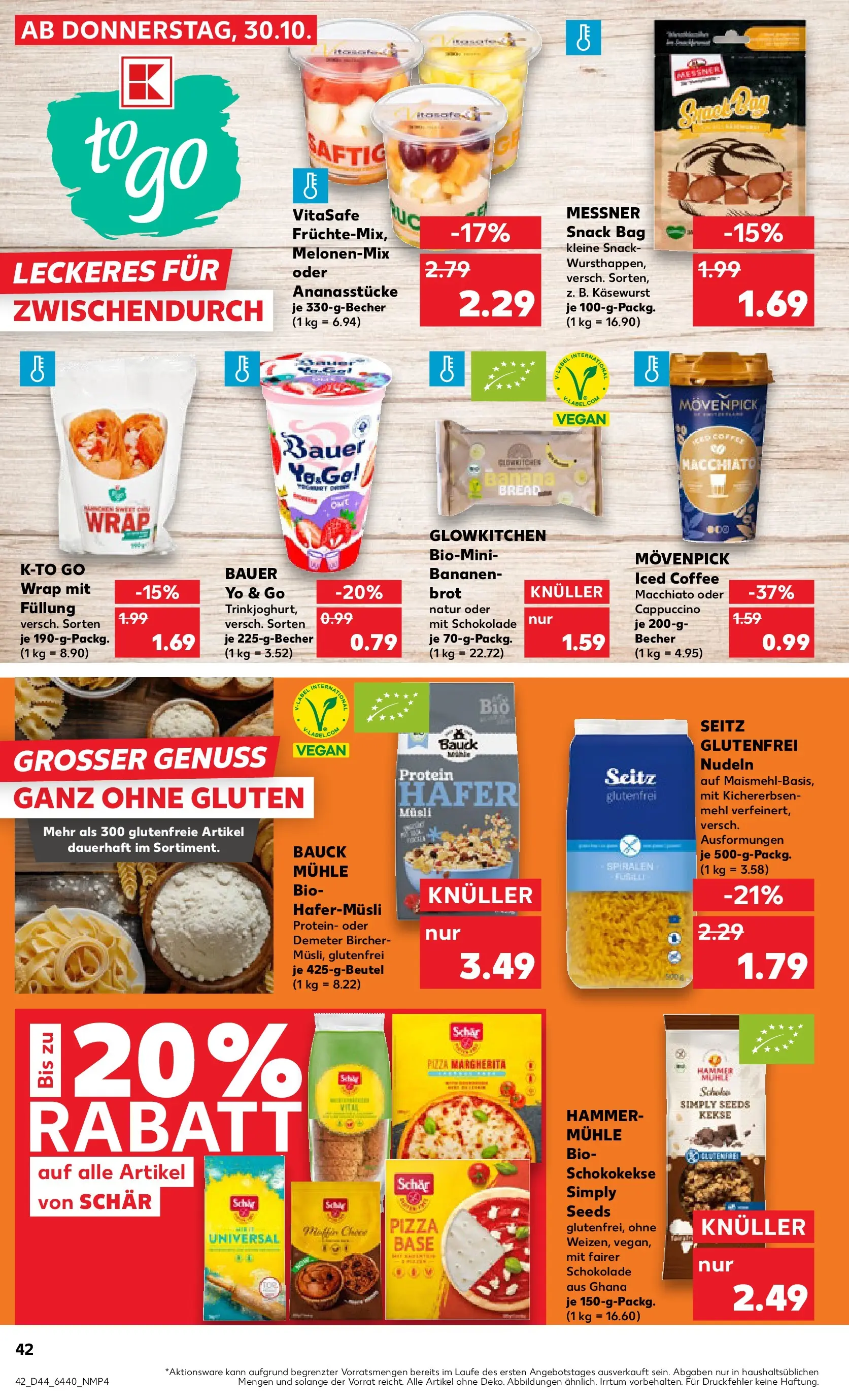 Prospekt Kaufland ab 03.11.2025 » Angebote Online zum Blättern | Seite: 42 | Produkte: Schokolade, Bananen, Pasta, Kekse