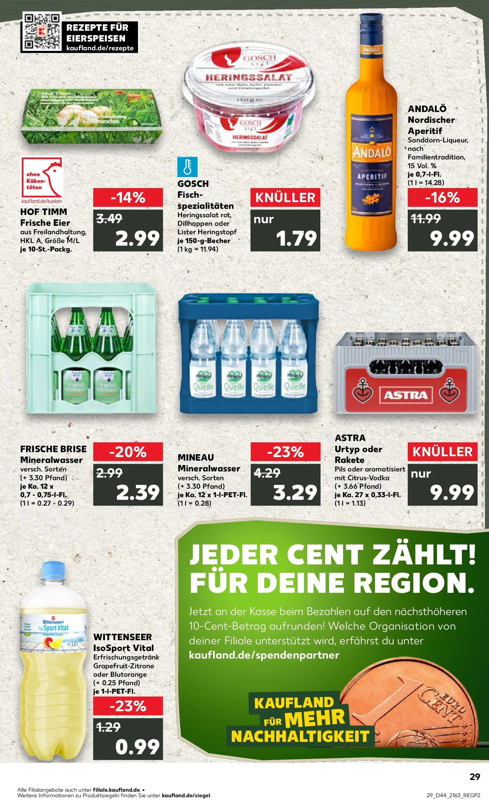 Prospekt Kaufland ab 03.11.2025 » Angebote Online zum Blättern | Seite: 29 | Produkte: Eier, Pils, Astra, Fisch