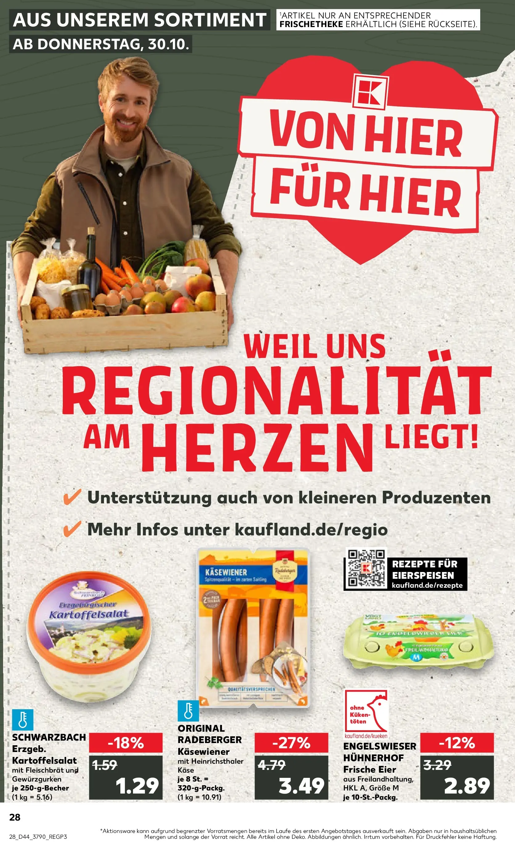 Prospekt Kaufland ab 03.11.2025 » Angebote Online zum Blättern | Seite: 28 | Produkte: Käse, Eier