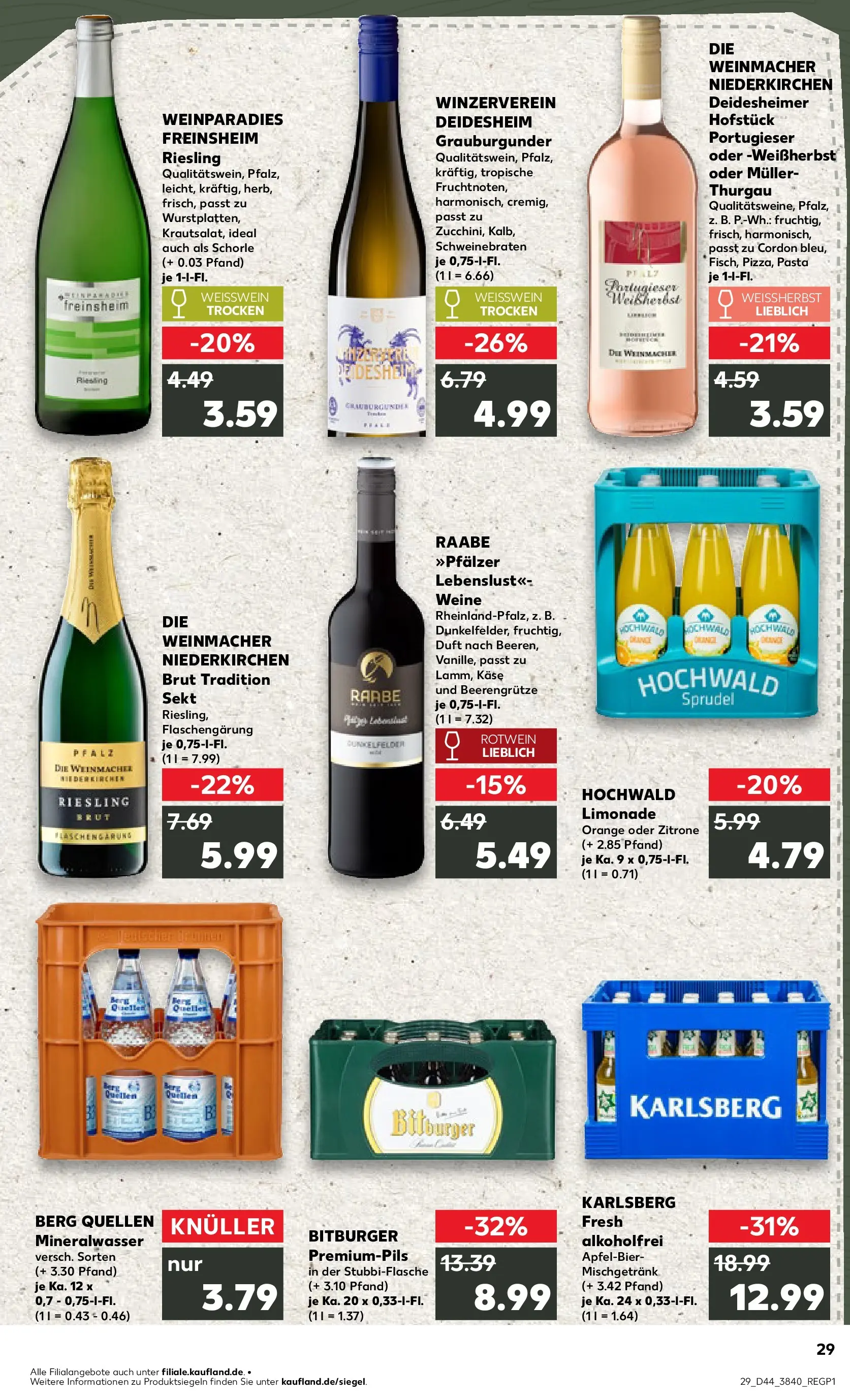 Prospekt Kaufland ab 03.11.2025 » Angebote und Werbung Online | Seite: 29 | Produkte: Käse, Weißwein, Limonade, Pasta Prospekt Kaufland ab 03.11.2025 » Angebote Online zum Blättern | Seite: 29 | Produkte: Käse, Weißwein, Limonade, Pasta