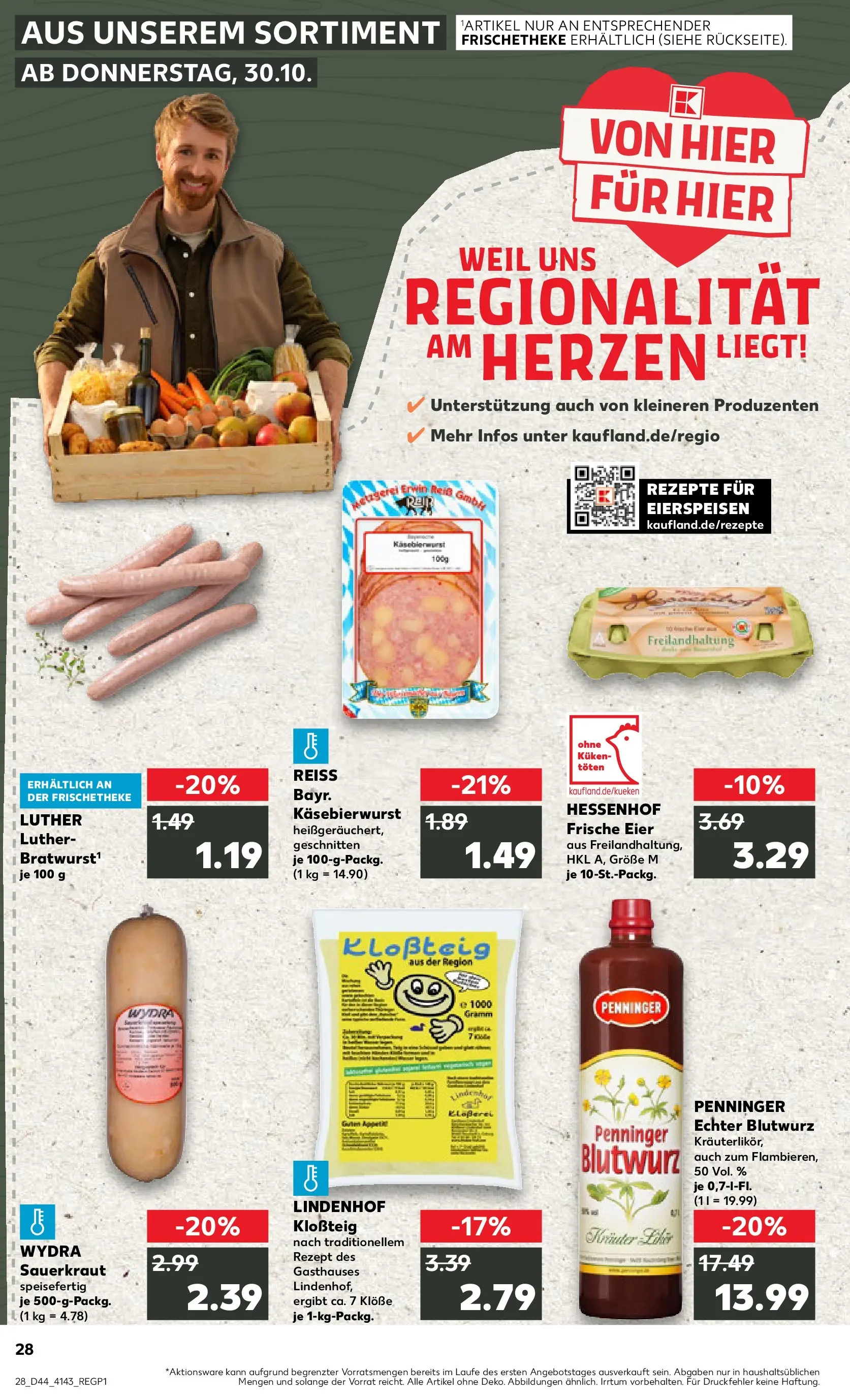 Prospekt Kaufland ab 03.11.2025 » Angebote Online zum Blättern | Seite: 28 | Produkte: Eier, Bratwurst, Reis