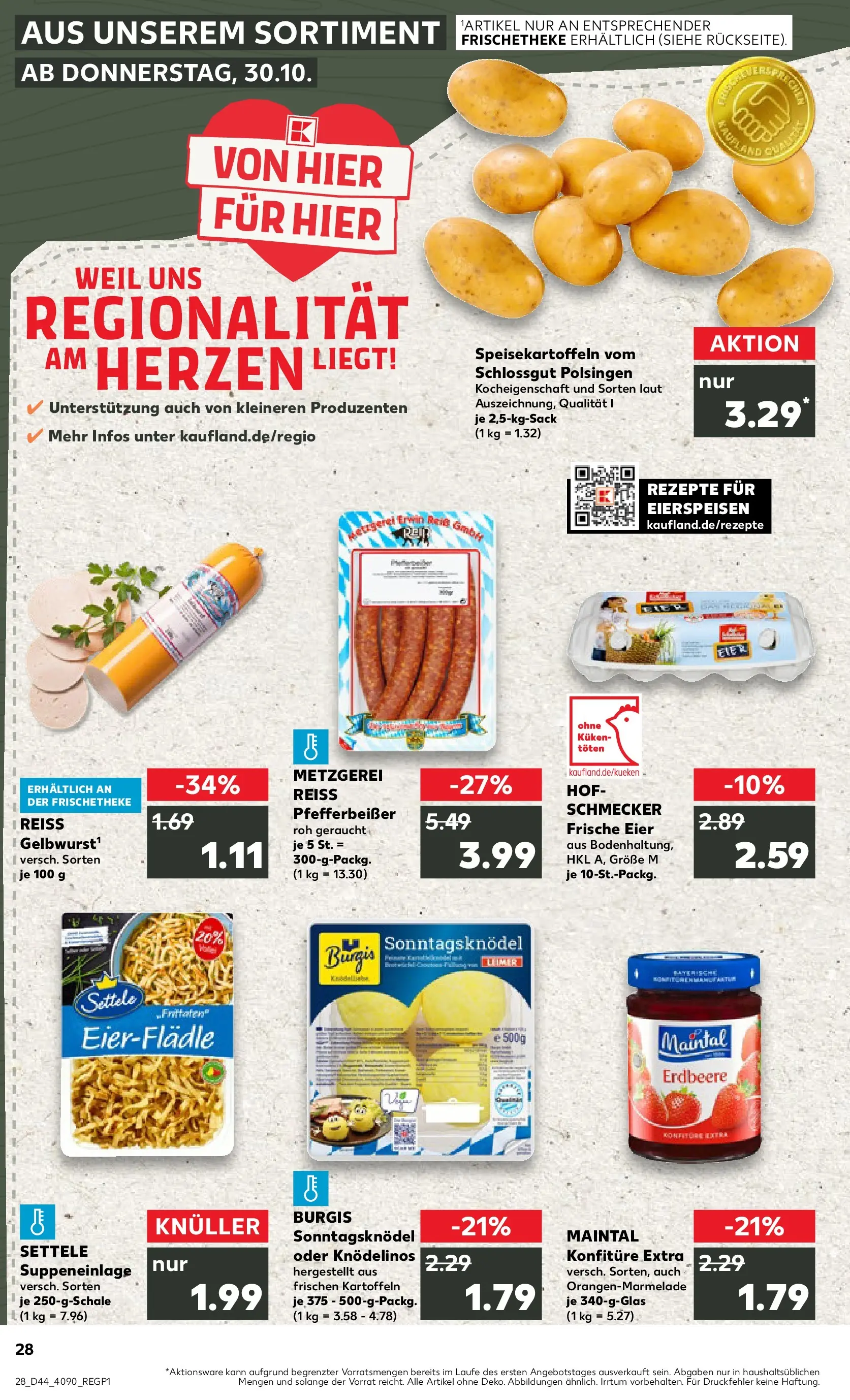Prospekt Kaufland ab 03.11.2025 » Angebote und Werbung Online | Seite: 28 | Produkte: Eier, Kartoffeln Prospekt Kaufland ab 03.11.2025 » Angebote Online zum Blättern | Seite: 28 | Produkte: Eier, Kartoffeln