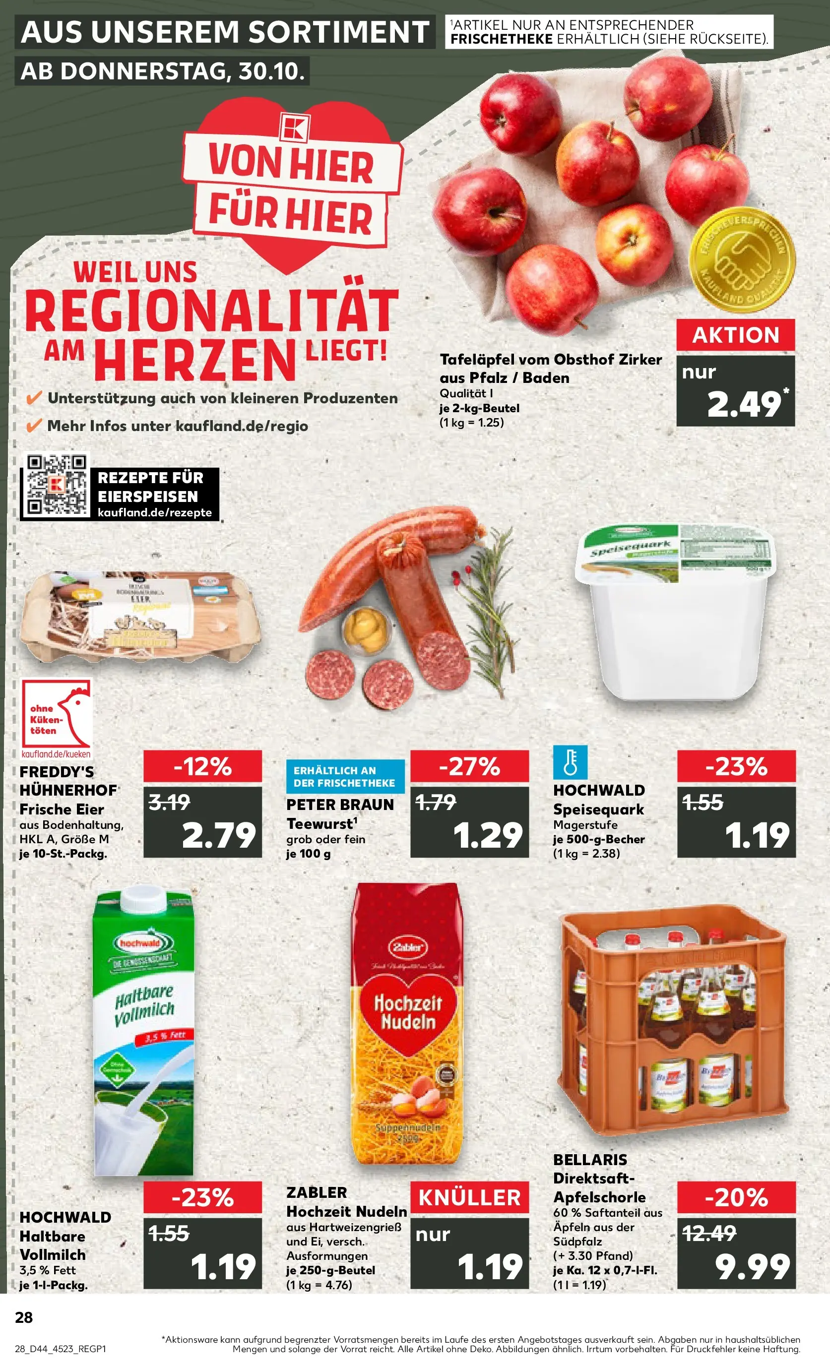 Prospekt Kaufland ab 03.11.2025 » Angebote und Werbung Online | Seite: 28 | Produkte: Eier, Apple, Pasta, Nudeln Prospekt Kaufland ab 03.11.2025 » Angebote Online zum Blättern | Seite: 28 | Produkte: Eier, Apple, Pasta, Nudeln