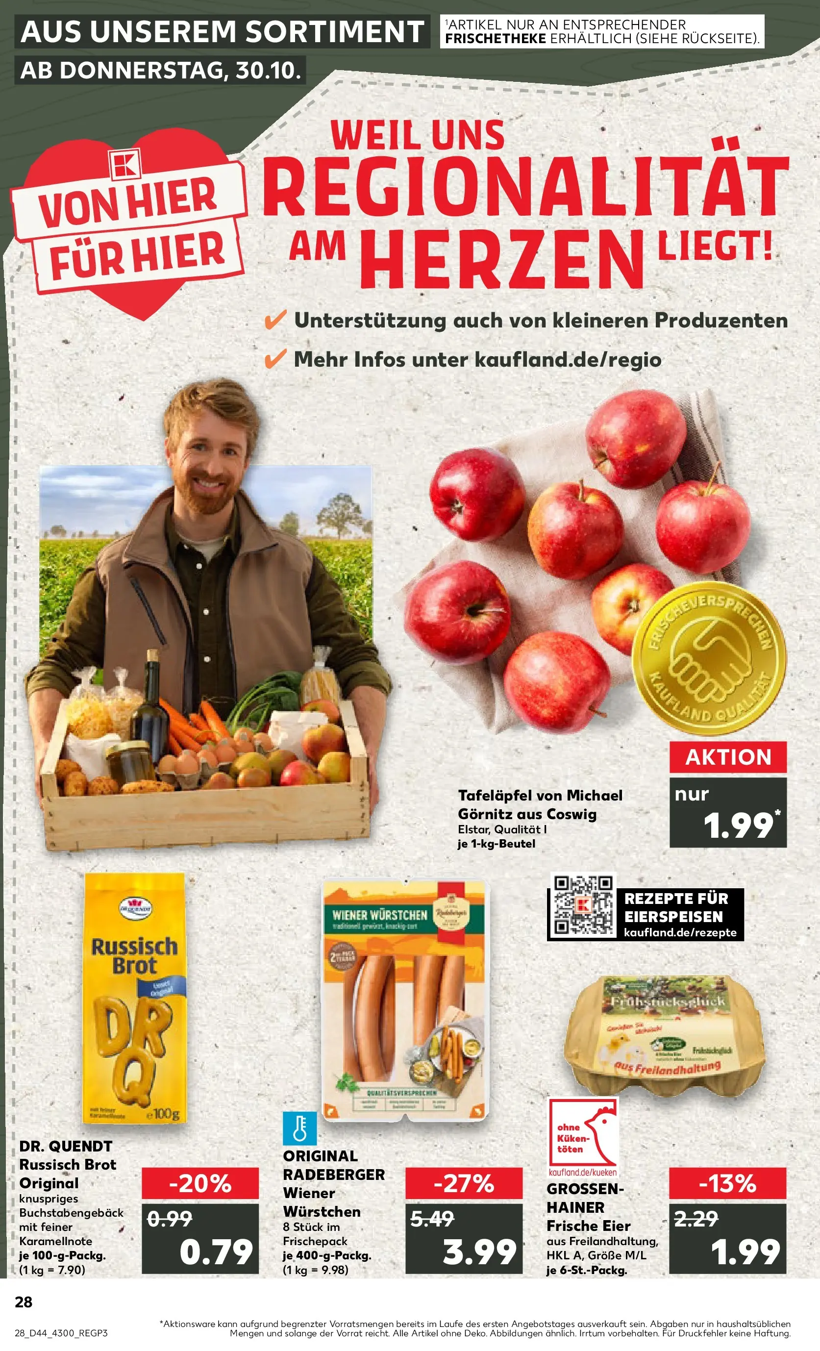 Prospekt Kaufland ab 03.11.2025 » Angebote und Werbung Online | Seite: 28 | Produkte: Wiener wurstchen, Eier, Brot Prospekt Kaufland ab 03.11.2025 » Angebote Online zum Blättern | Seite: 28 | Produkte: Wiener wurstchen, Eier, Brot
