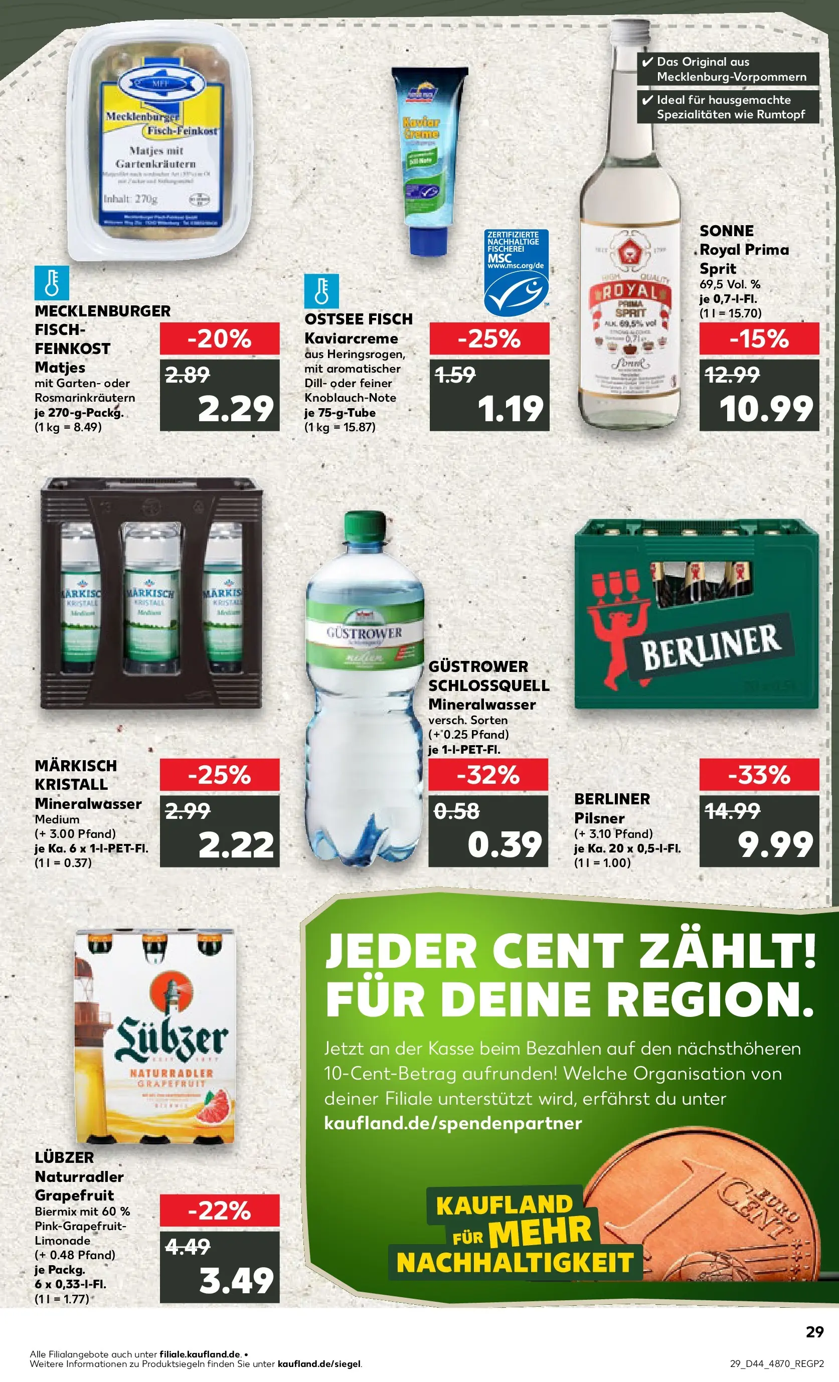 Prospekt Kaufland ab 03.11.2025 » Angebote Online zum Blättern | Seite: 29 | Produkte: Fisch, Grapefruit, Dill, Lubzer