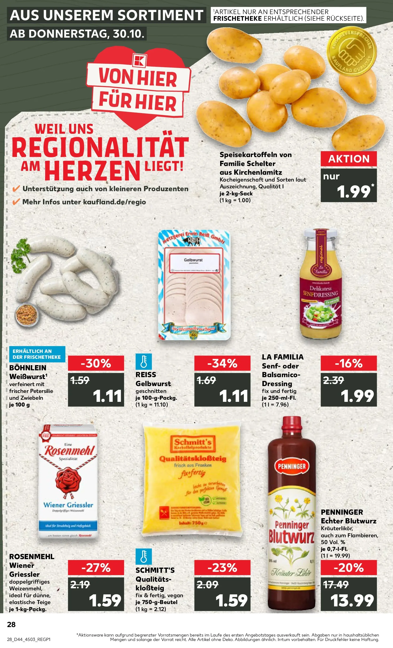 Prospekt Kaufland ab 03.11.2025 » Angebote Online zum Blättern | Seite: 28 | Produkte: Balsamico, Dressing, Zwiebeln, Petersilie