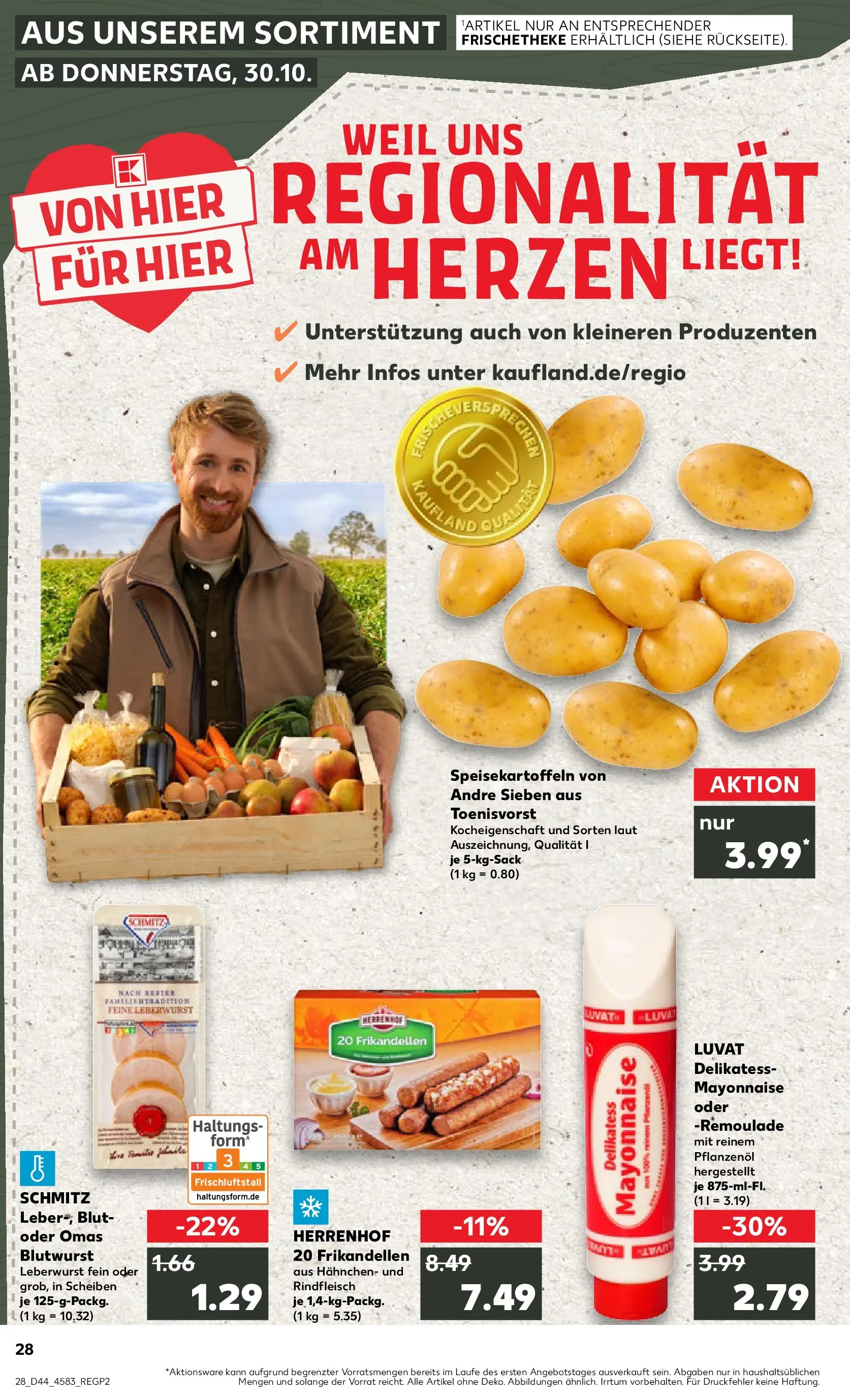 Prospekt Kaufland ab 03.11.2025 » Angebote Online zum Blättern | Seite: 28 | Produkte: Hahnchen, Mayonnaise, Rindfleisch