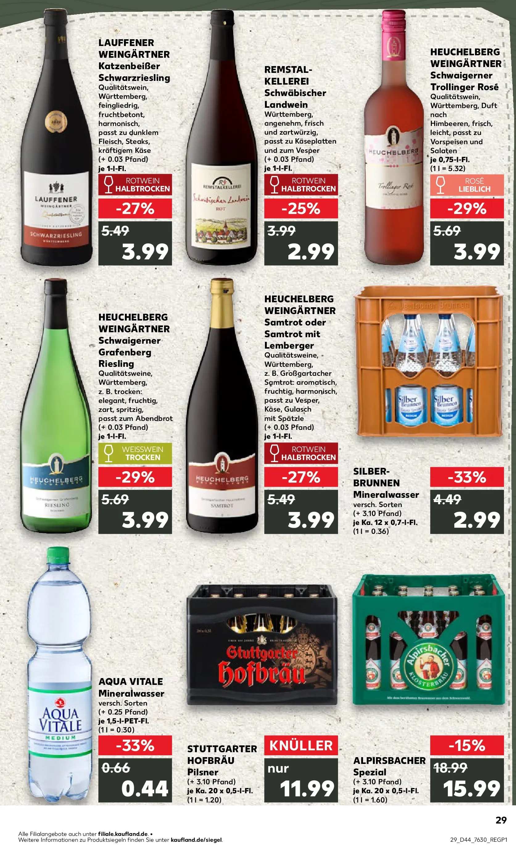 Prospekt Kaufland ab 03.11.2025 » Angebote und Werbung Online | Seite: 29 | Produkte: Weißwein, Rotwein trocken, Rotwein halbtrocken, Duft Prospekt Kaufland ab 03.11.2025 » Angebote Online zum Blättern | Seite: 29 | Produkte: Weißwein, Rotwein trocken, Rotwein halbtrocken, Duft