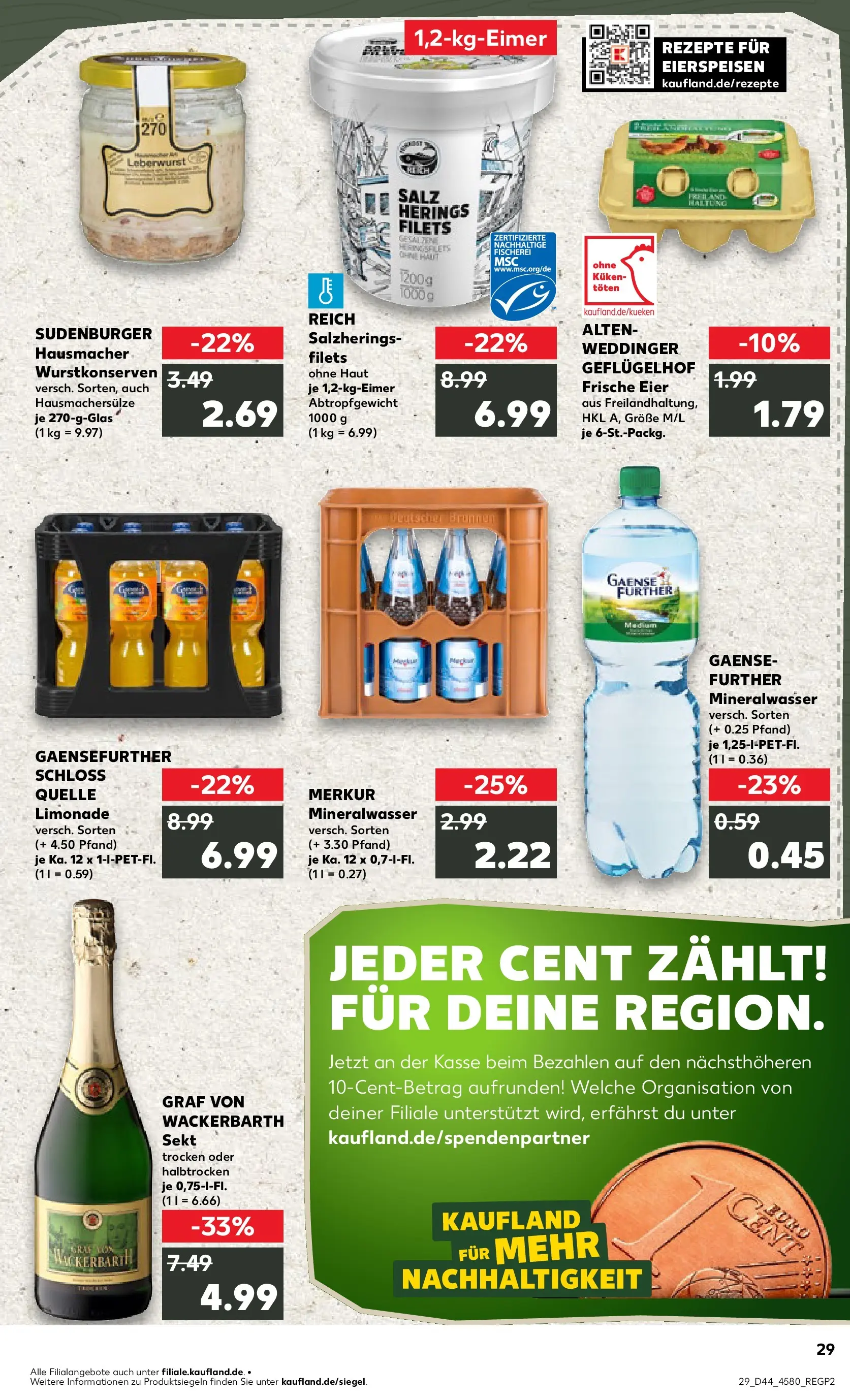 Prospekt Kaufland ab 03.11.2025 » Angebote und Werbung Online | Seite: 29 | Produkte: Sekt, Limonade, Mineralwasser, Salz Prospekt Kaufland ab 03.11.2025 » Angebote Online zum Blättern | Seite: 29 | Produkte: Sekt, Limonade, Mineralwasser, Salz