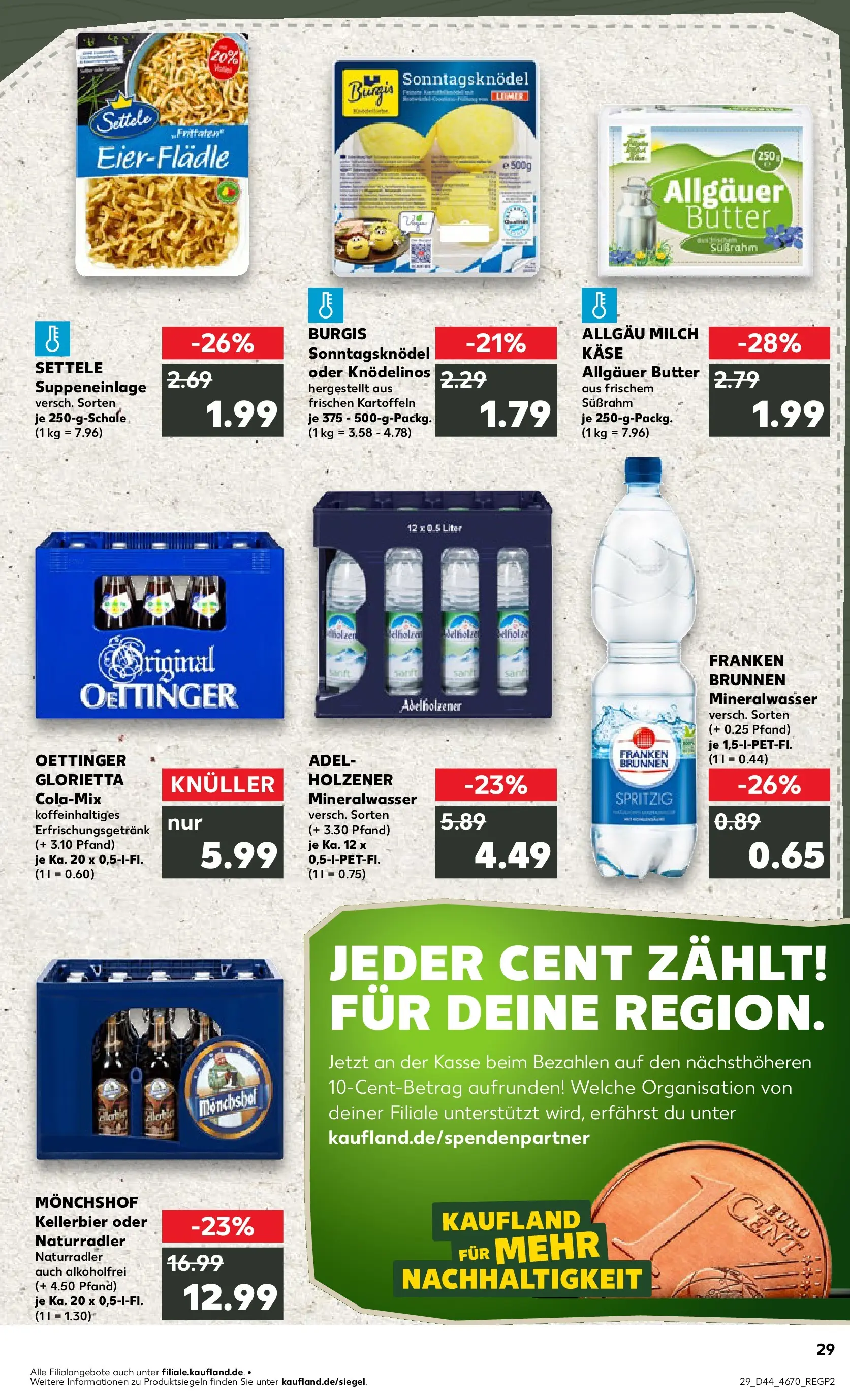 Prospekt Kaufland ab 03.11.2025 » Angebote Online zum Blättern | Seite: 29 | Produkte: Milch, Butter, Käse, Kartoffeln