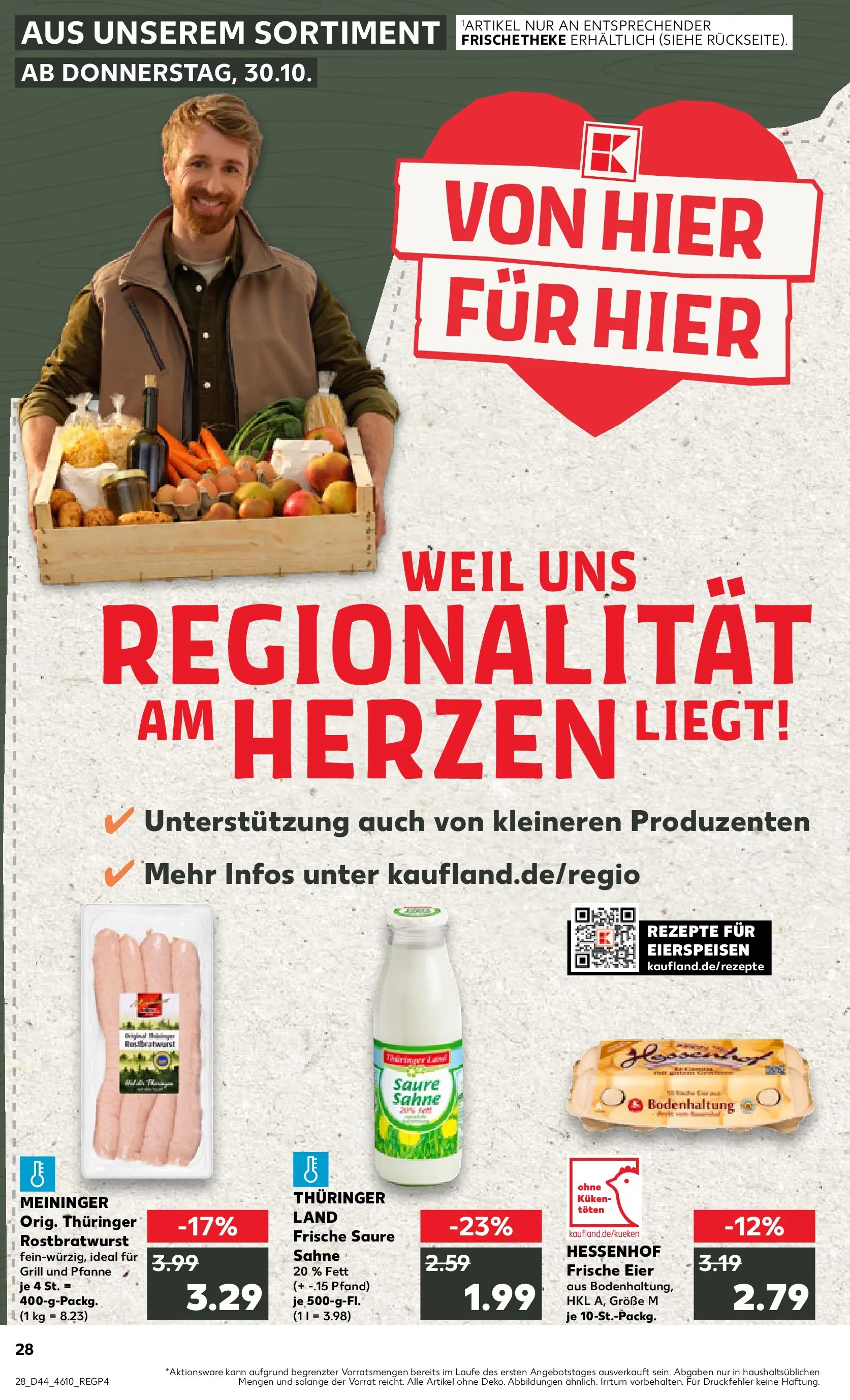 Prospekt Kaufland ab 03.11.2025 » Angebote Online zum Blättern | Seite: 28 | Produkte: Grill, Eier, Sahne