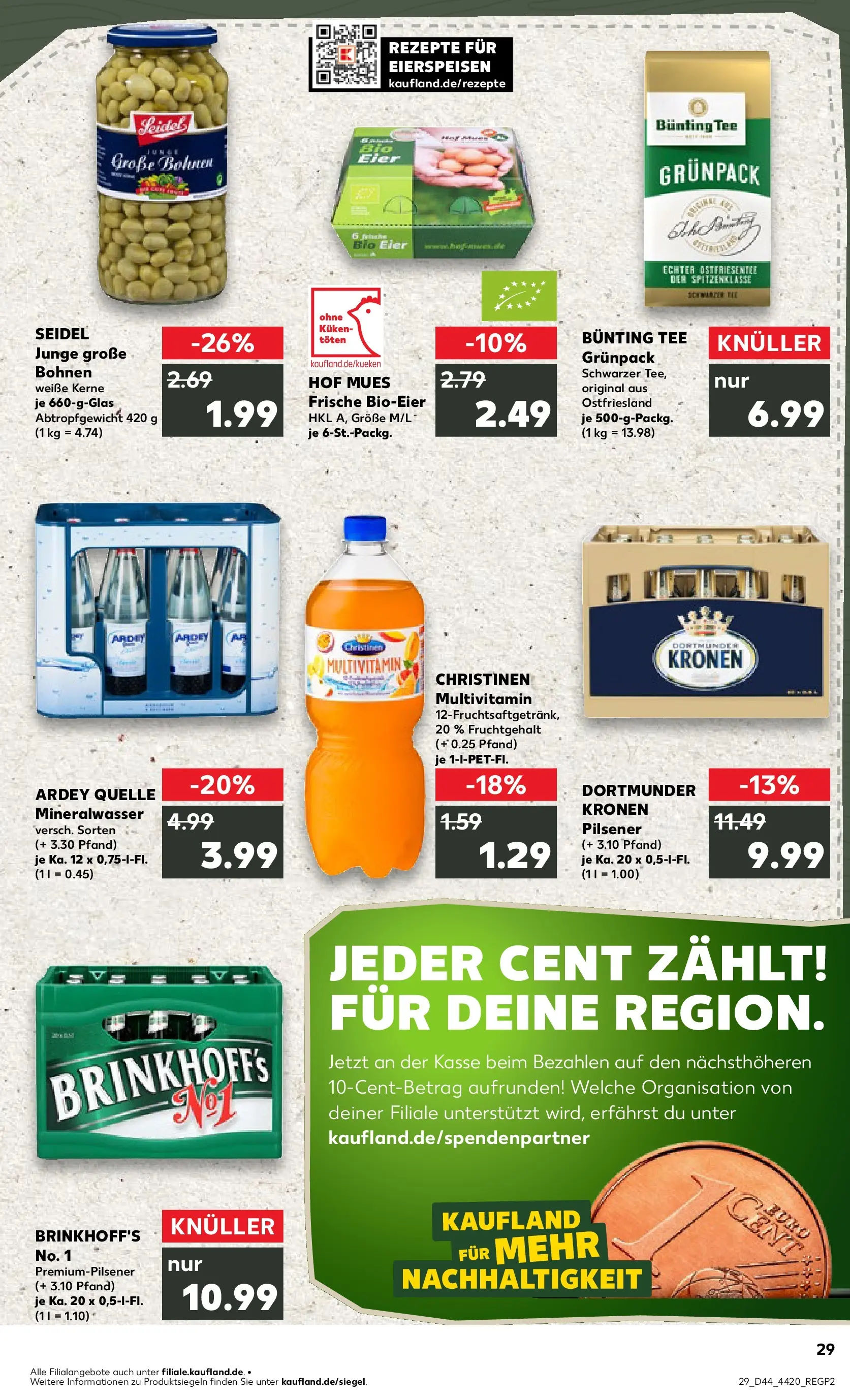 Prospekt Kaufland ab 03.11.2025 » Angebote und Werbung Online | Seite: 29 | Produkte: Eier, Mineralwasser, Tee Prospekt Kaufland ab 03.11.2025 » Angebote Online zum Blättern | Seite: 29 | Produkte: Eier, Mineralwasser, Tee