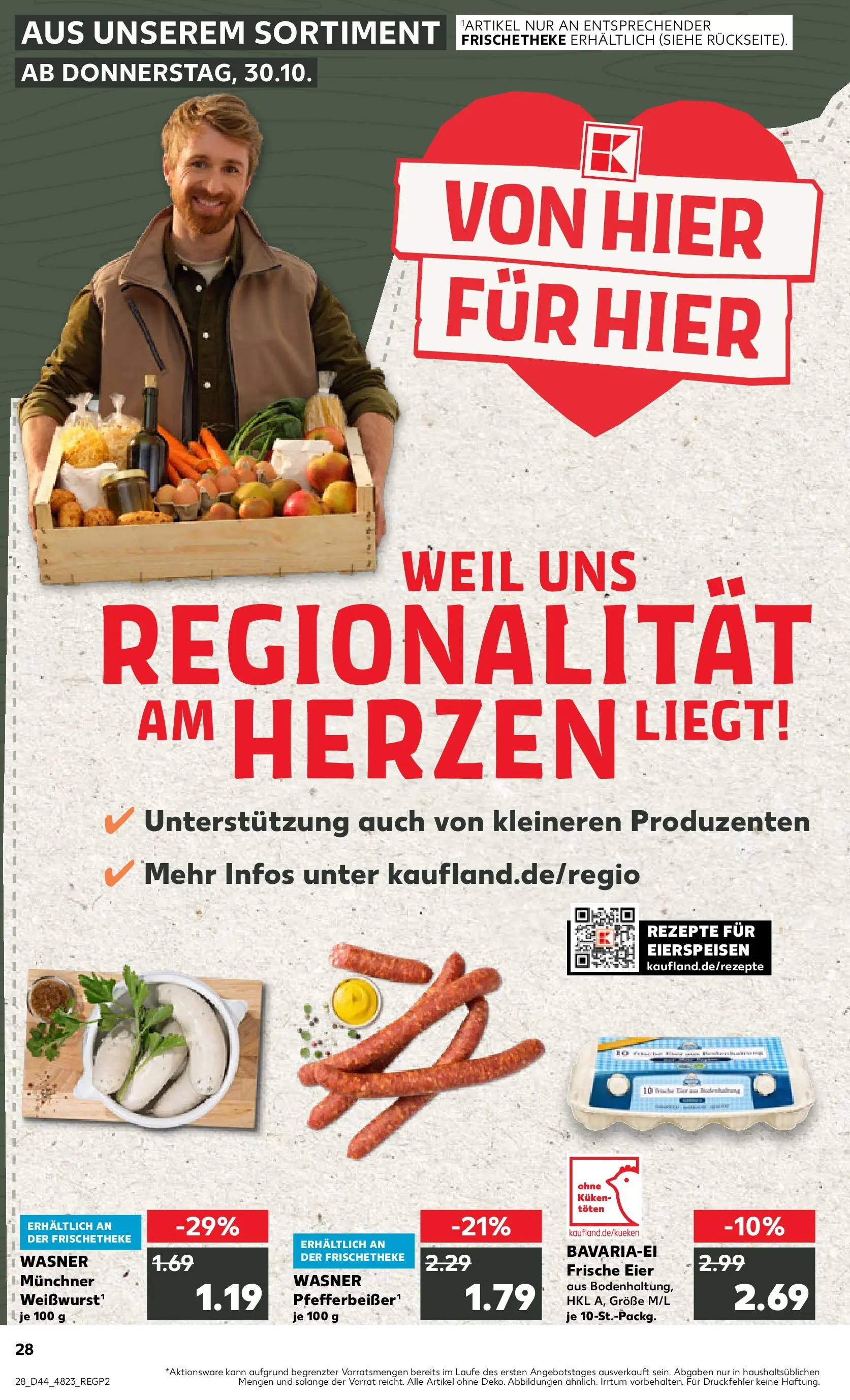 Prospekt Kaufland ab 02.11.2025 » Angebote und Werbung Online | Seite: 28 | Produkte: Eier, Weißwurst Prospekt Kaufland ab 02.11.2025 » Angebote Online zum Blättern | Seite: 28 | Produkte: Eier, Weißwurst