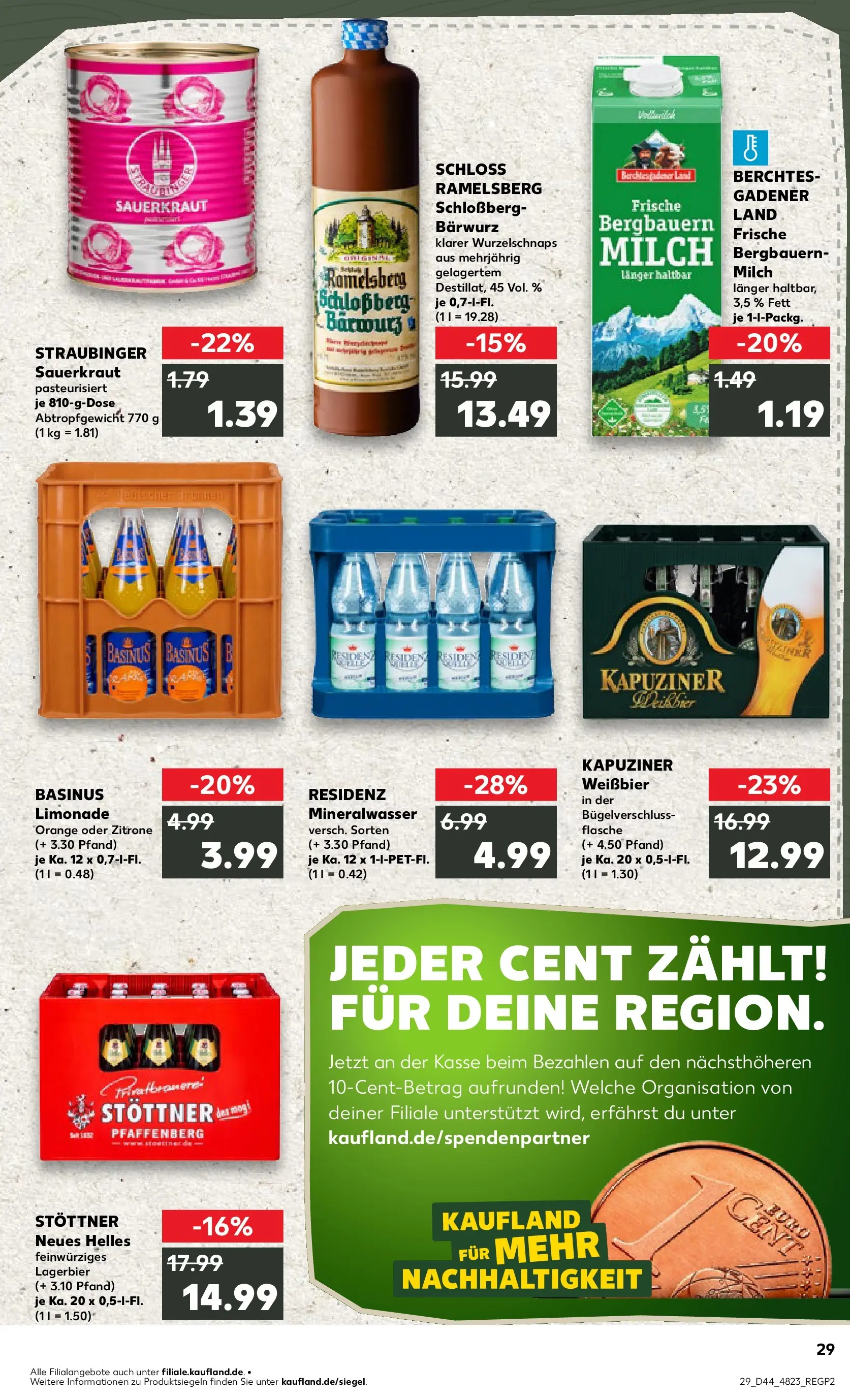 Prospekt Kaufland ab 02.11.2025 » Angebote und Werbung Online | Seite: 29 | Produkte: Milch, Limonade, Mineralwasser, Zitrone Prospekt Kaufland ab 02.11.2025 » Angebote Online zum Blättern | Seite: 29 | Produkte: Milch, Limonade, Mineralwasser, Zitrone