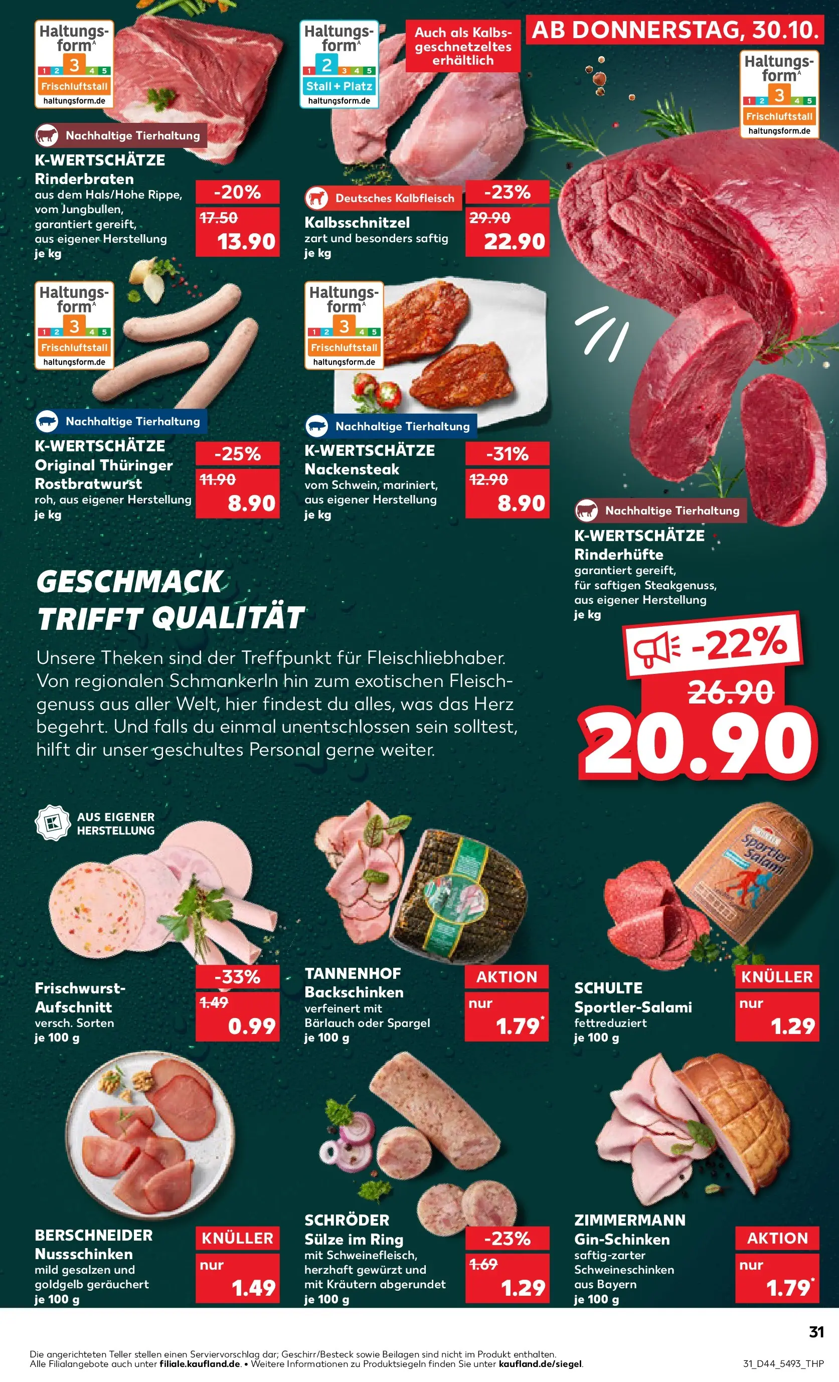 Prospekt Kaufland ab 03.11.2025 » Angebote und Werbung Online | Seite: 31 | Produkte: Rinderbraten, Spargel, Steak, Fleisch Prospekt Kaufland ab 03.11.2025 » Angebote Online zum Blättern | Seite: 31 | Produkte: Rinderbraten, Spargel, Steak, Fleisch