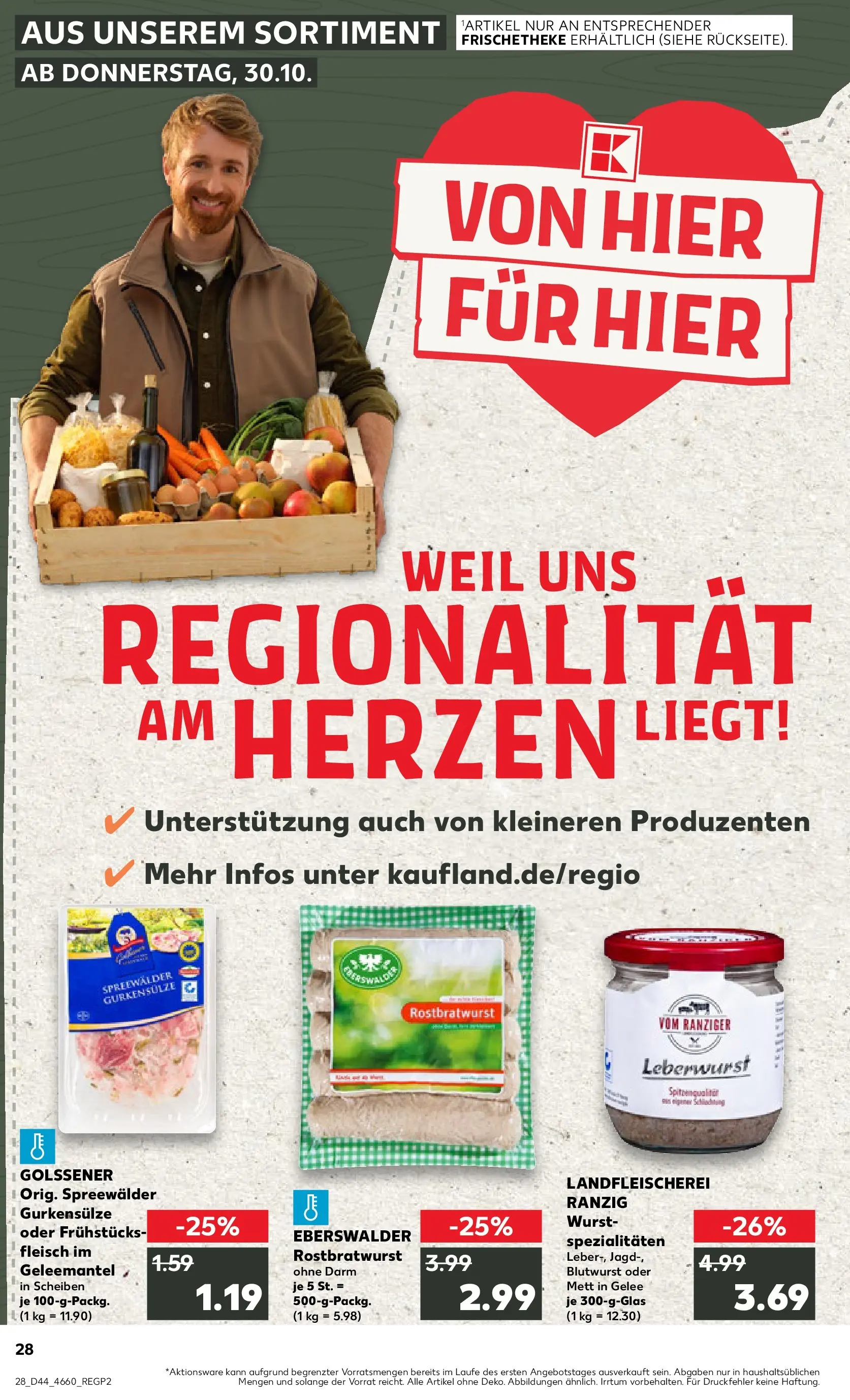 Prospekt Kaufland ab 03.11.2025 » Angebote Online zum Blättern | Seite: 28 | Produkte: Wurst, Fleisch
