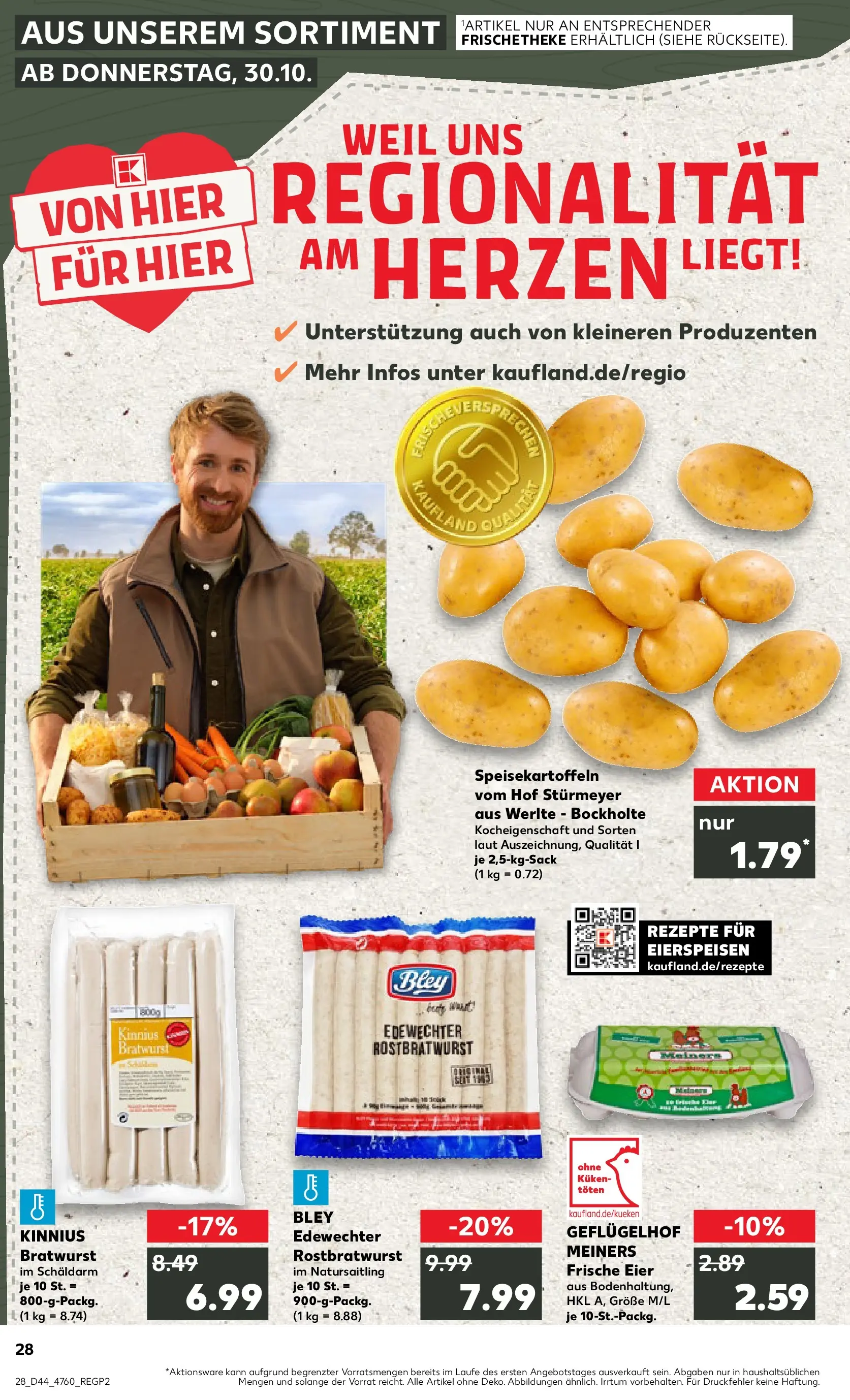Prospekt Kaufland ab 03.11.2025 » Angebote Online zum Blättern | Seite: 28 | Produkte: Eier, Bratwurst