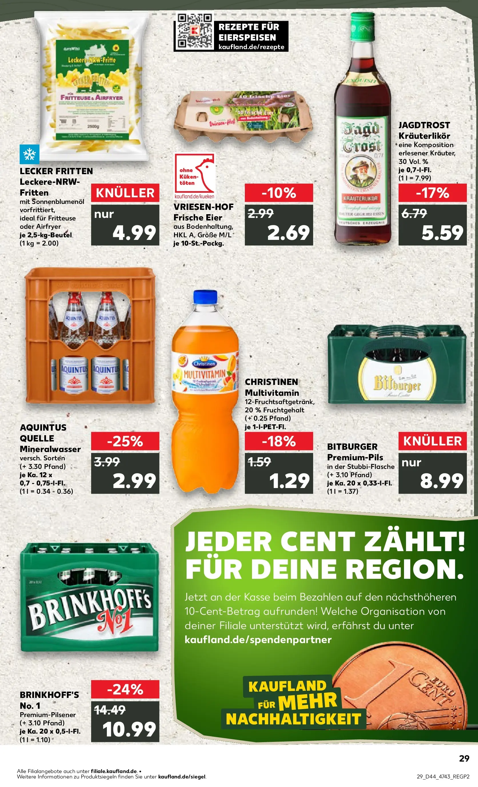 Prospekt Kaufland ab 03.11.2025 » Angebote und Werbung Online | Seite: 29 | Produkte: Eier, Sonnenblumenol, Mineralwasser, Fritteuse Prospekt Kaufland ab 03.11.2025 » Angebote Online zum Blättern | Seite: 29 | Produkte: Eier, Sonnenblumenol, Mineralwasser, Fritteuse