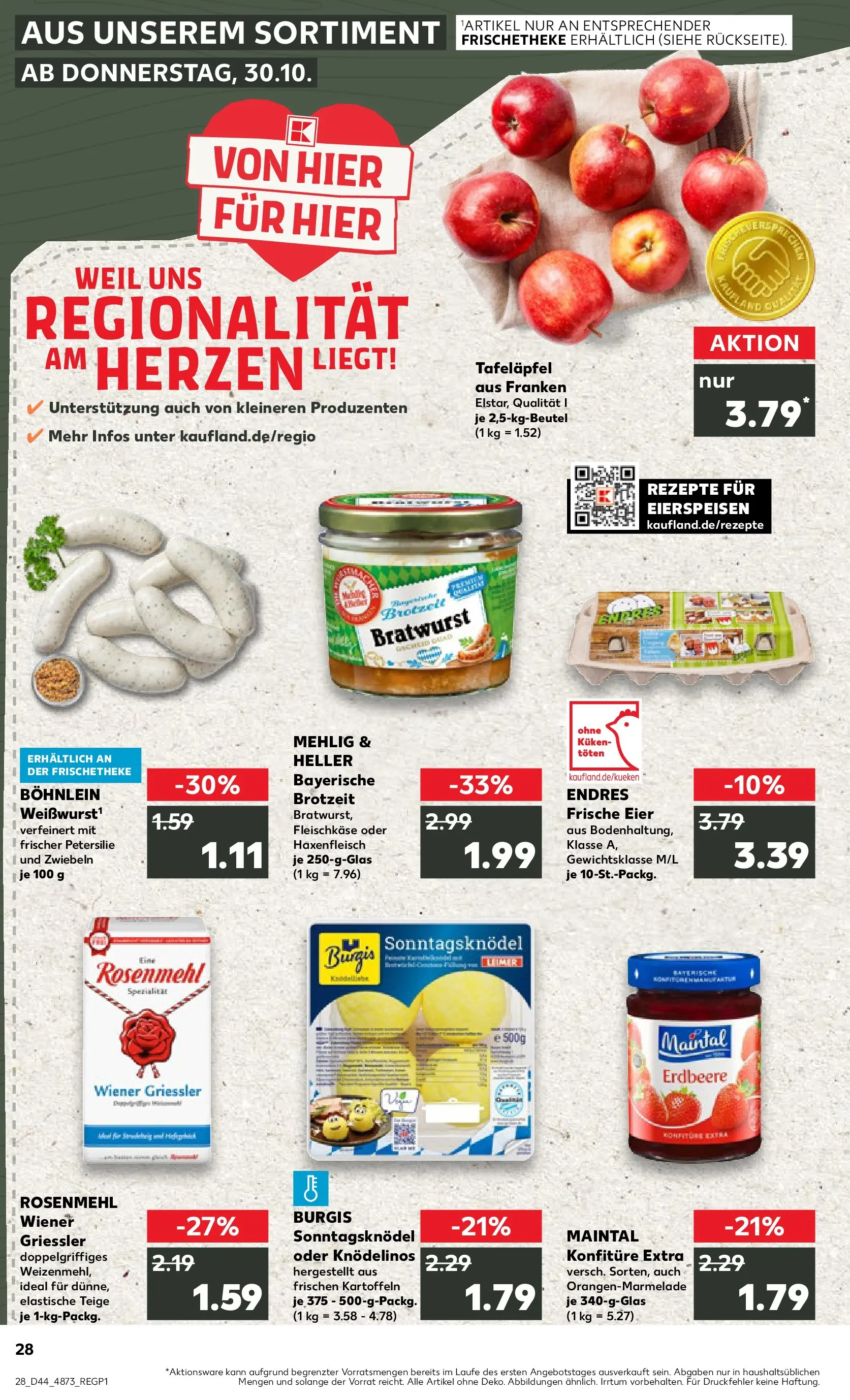 Prospekt Kaufland ab 03.11.2025 » Angebote und Werbung Online | Seite: 28 | Produkte: Eier, Bratwurst, Kartoffeln, Petersilie Prospekt Kaufland ab 03.11.2025 » Angebote Online zum Blättern | Seite: 28 | Produkte: Eier, Bratwurst, Kartoffeln, Petersilie