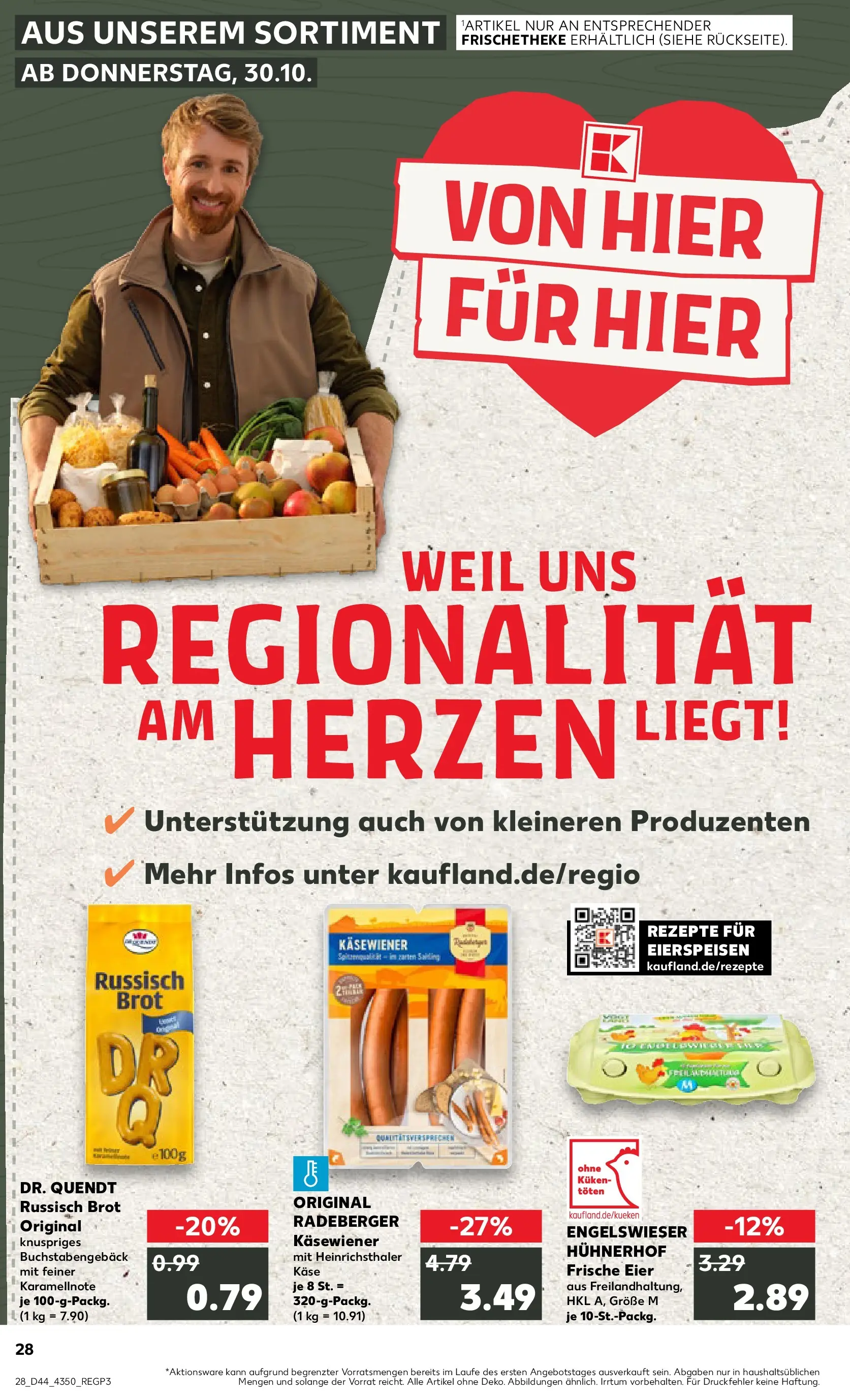 Prospekt Kaufland ab 03.11.2025 » Angebote Online zum Blättern | Seite: 28 | Produkte: Käse, Eier, Brot