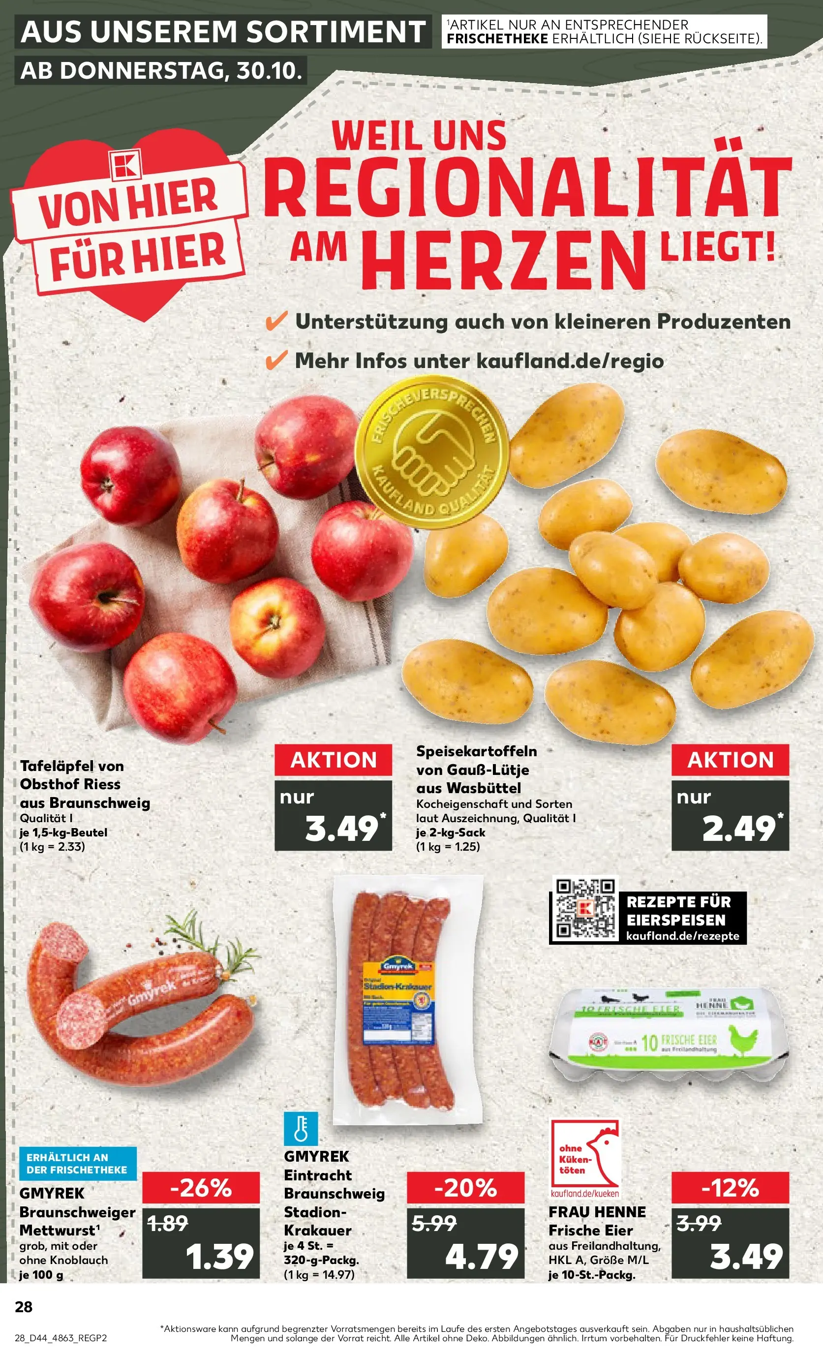 Prospekt Kaufland ab 03.11.2025 » Angebote und Werbung Online | Seite: 28 | Produkte: Eier, Knoblauch Prospekt Kaufland ab 03.11.2025 » Angebote Online zum Blättern | Seite: 28 | Produkte: Eier, Knoblauch