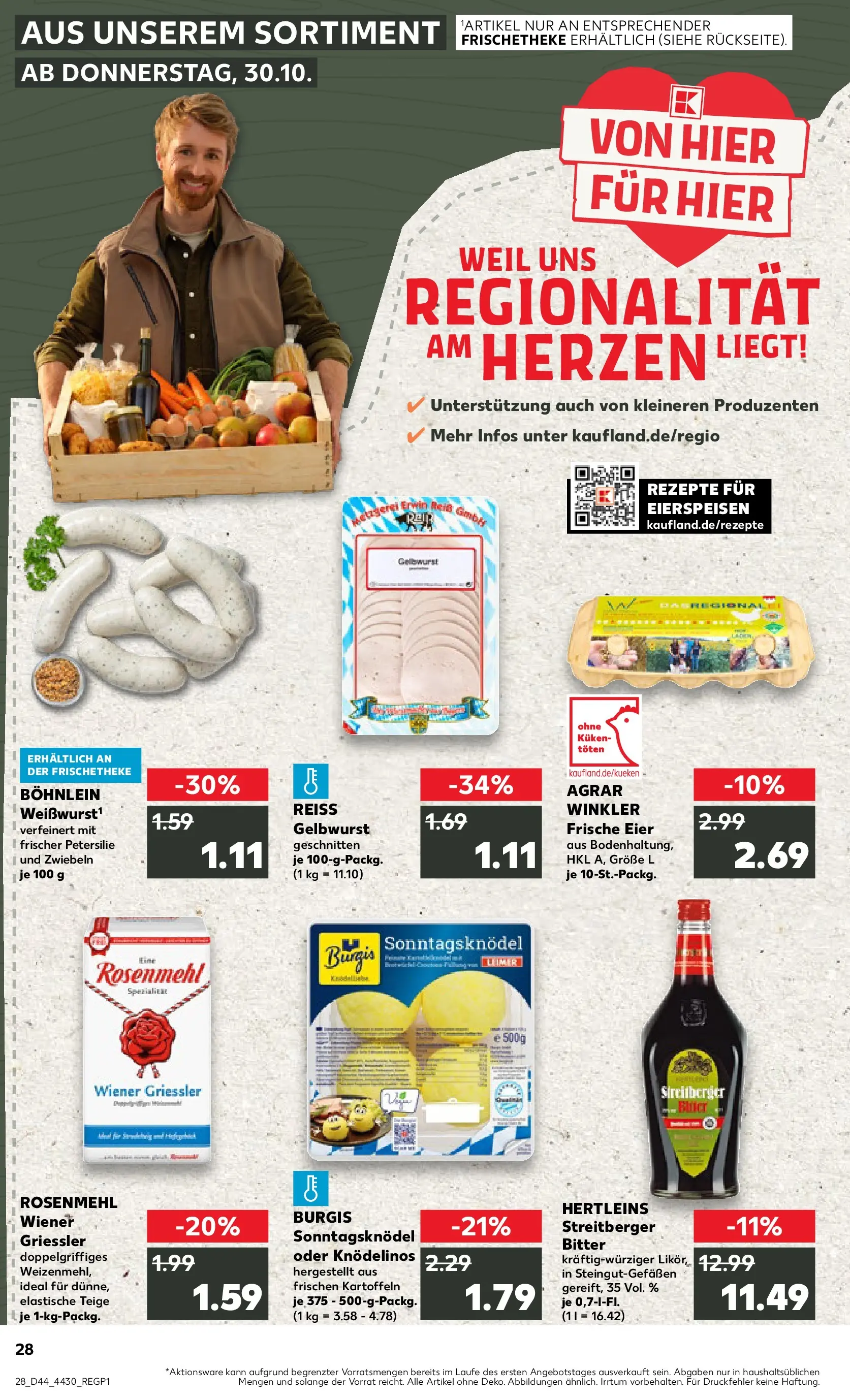 Prospekt Kaufland ab 03.11.2025 » Angebote Online zum Blättern | Seite: 28 | Produkte: Eier, Kartoffeln, Zwiebeln, Petersilie