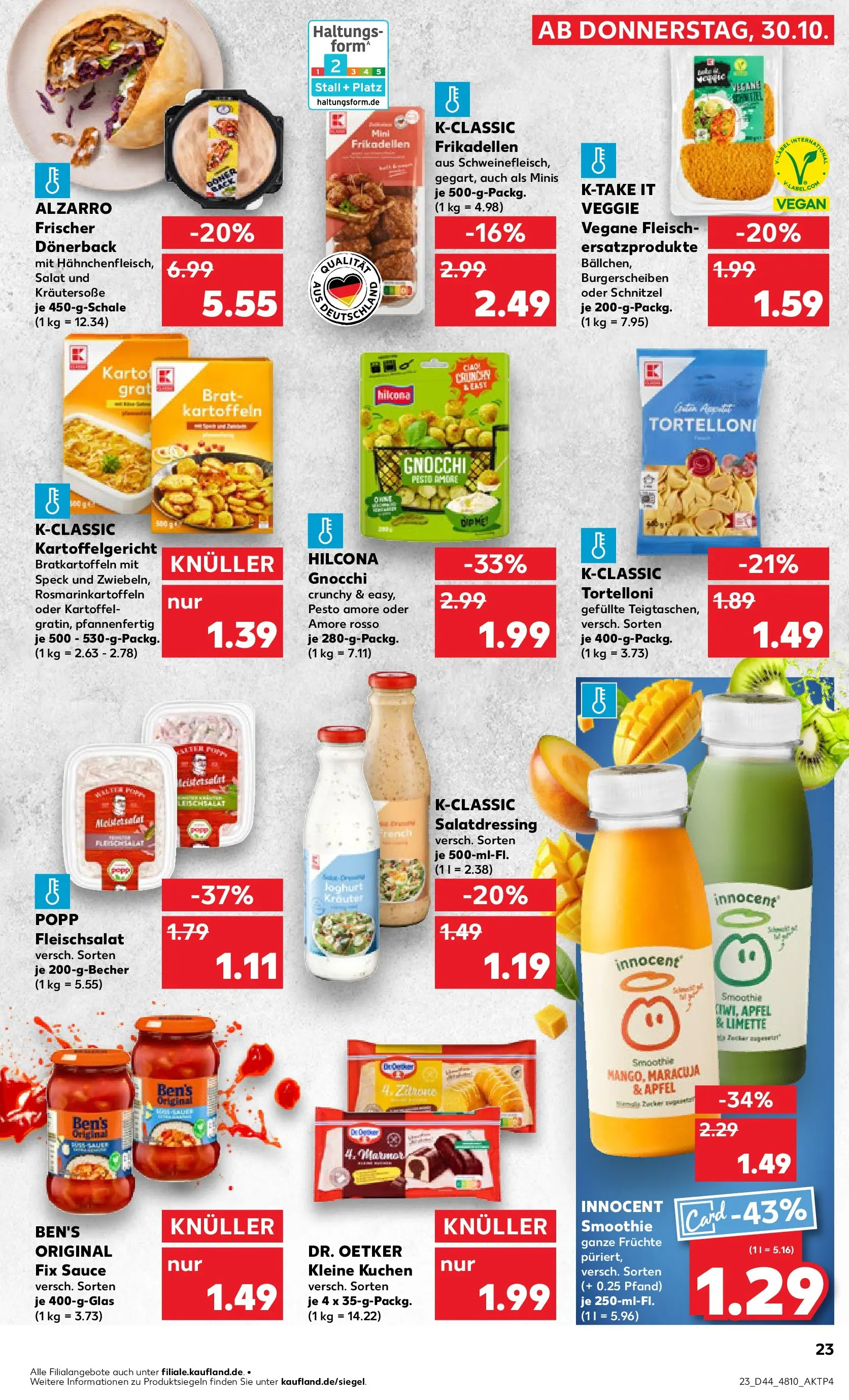 Prospekt Kaufland ab 03.11.2025 » Angebote Online zum Blättern | Seite: 23 | Produkte: Joghurt, Schnitzel, Fleisch, Salat