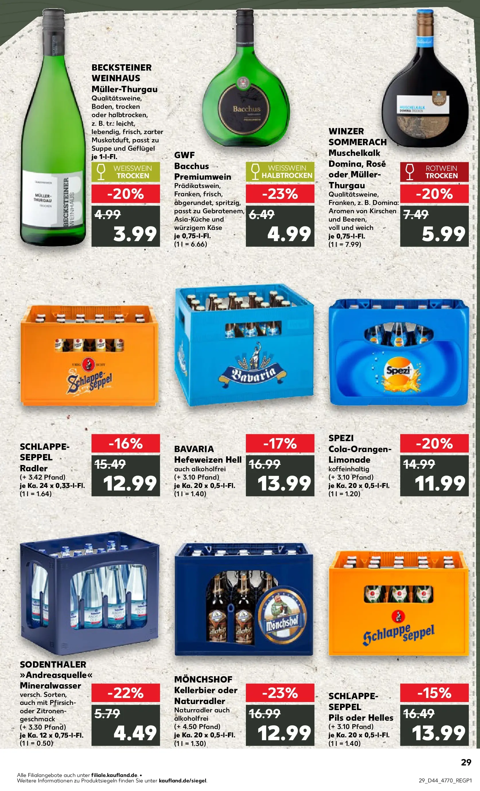 Prospekt Kaufland ab 03.11.2025 » Angebote Online zum Blättern | Seite: 29 | Produkte: Käse, Weißwein, Rotwein, Kirschen