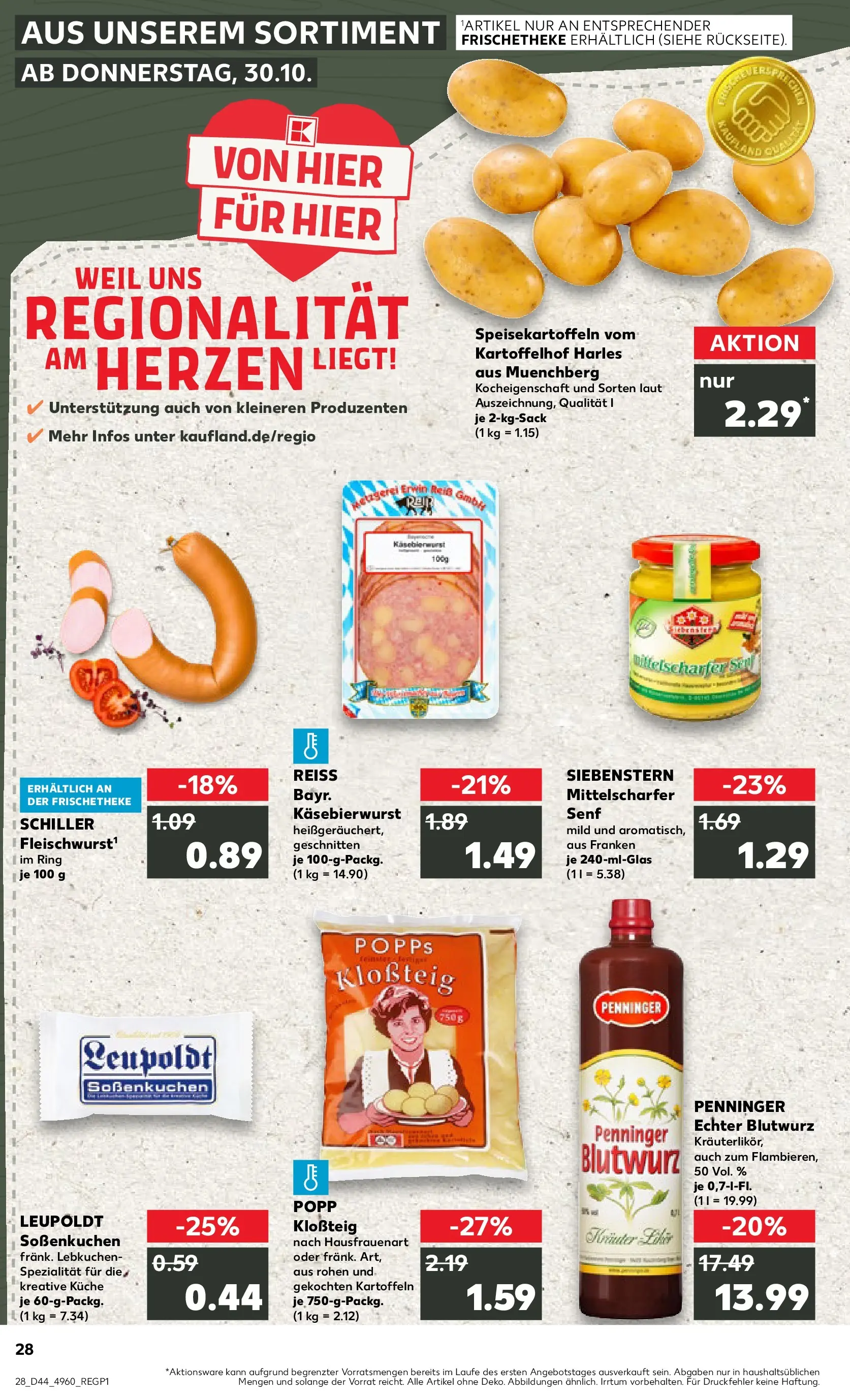 Prospekt Kaufland ab 03.11.2025 » Angebote Online zum Blättern | Seite: 28 | Produkte: Küche, Kartoffeln