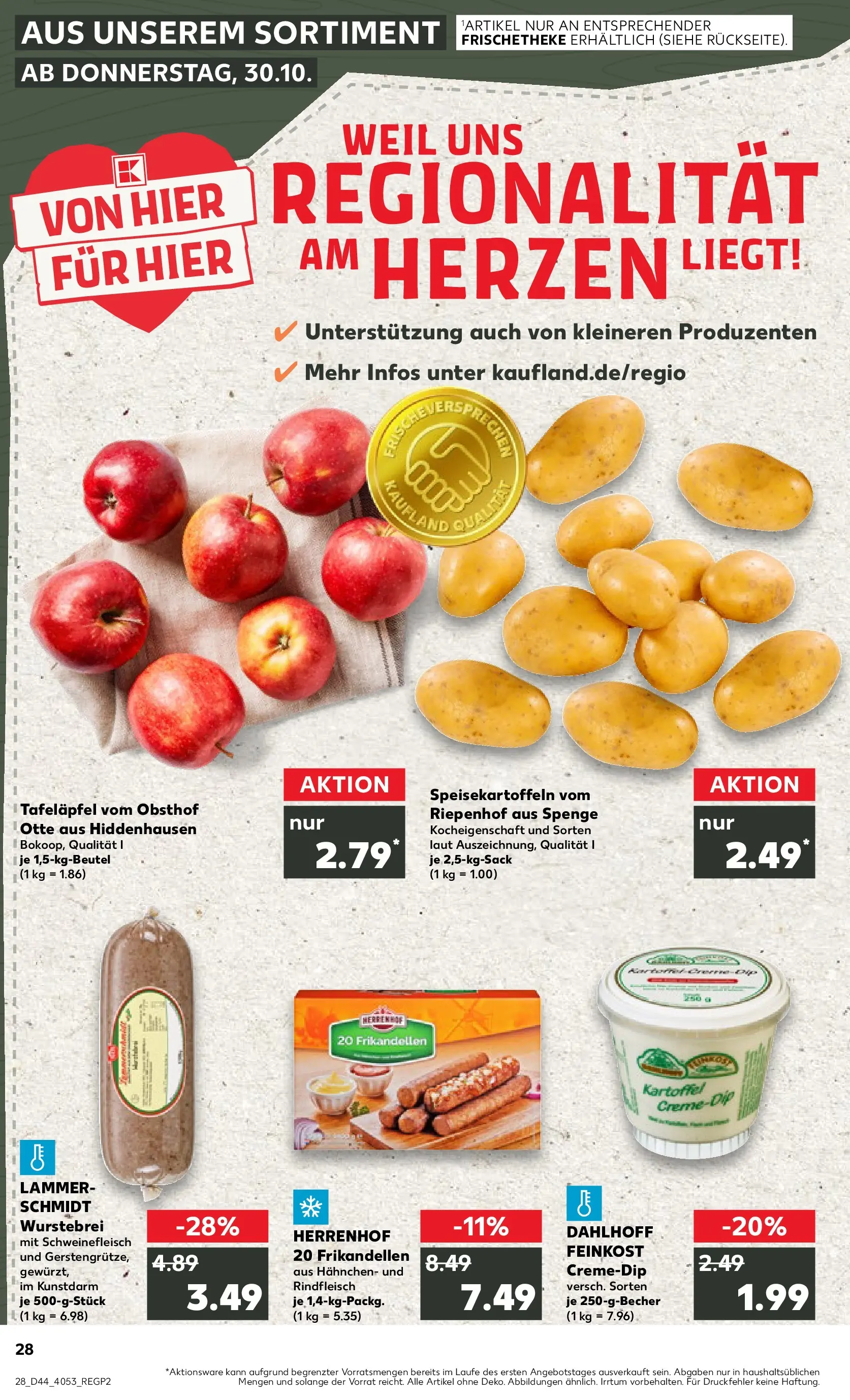 Prospekt Kaufland ab 03.11.2025 » Angebote Online zum Blättern | Seite: 28 | Produkte: Hahnchen, Creme, Schweinefleisch, Rindfleisch