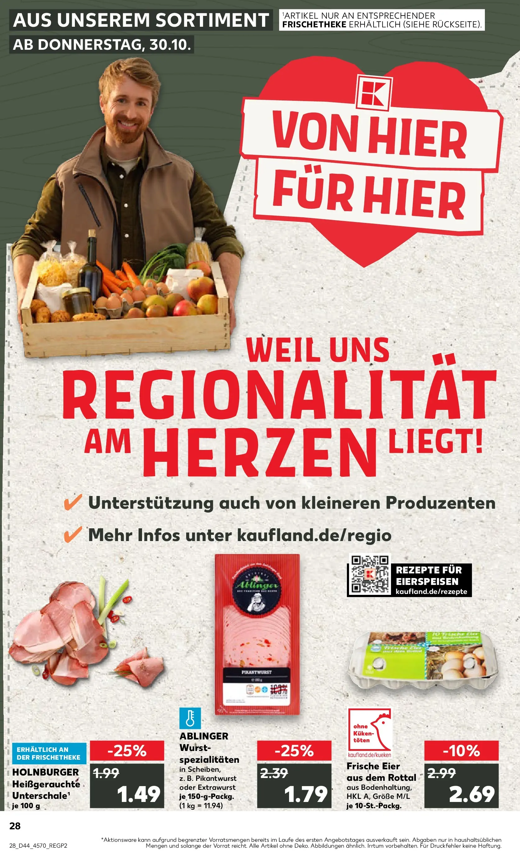 Prospekt Kaufland ab 03.11.2025 » Angebote Online zum Blättern | Seite: 28 | Produkte: Eier, Wurst