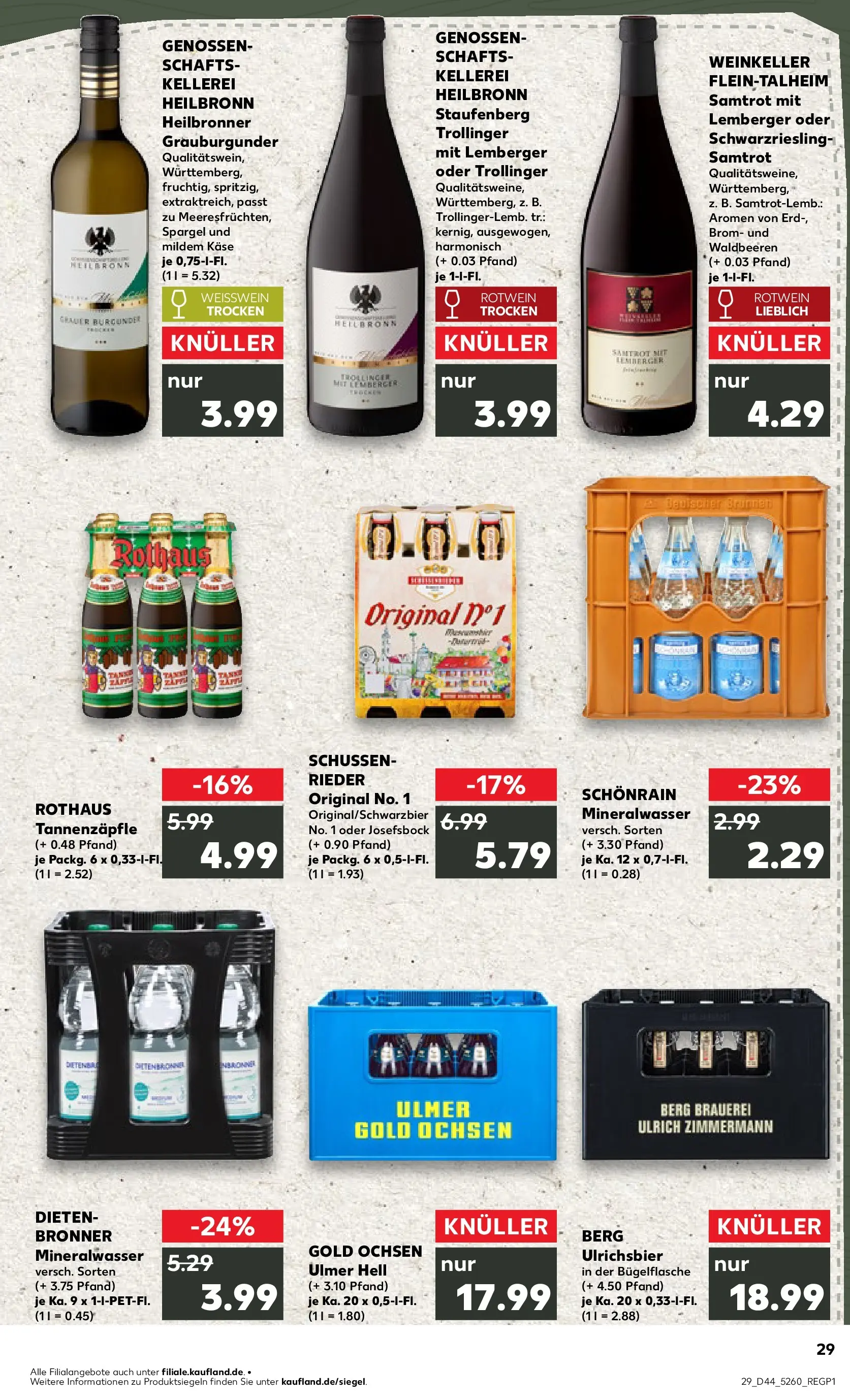 Prospekt Kaufland ab 03.11.2025 » Angebote Online zum Blättern | Seite: 29 | Produkte: Käse, Rotwein, Rotwein trocken, Spargel