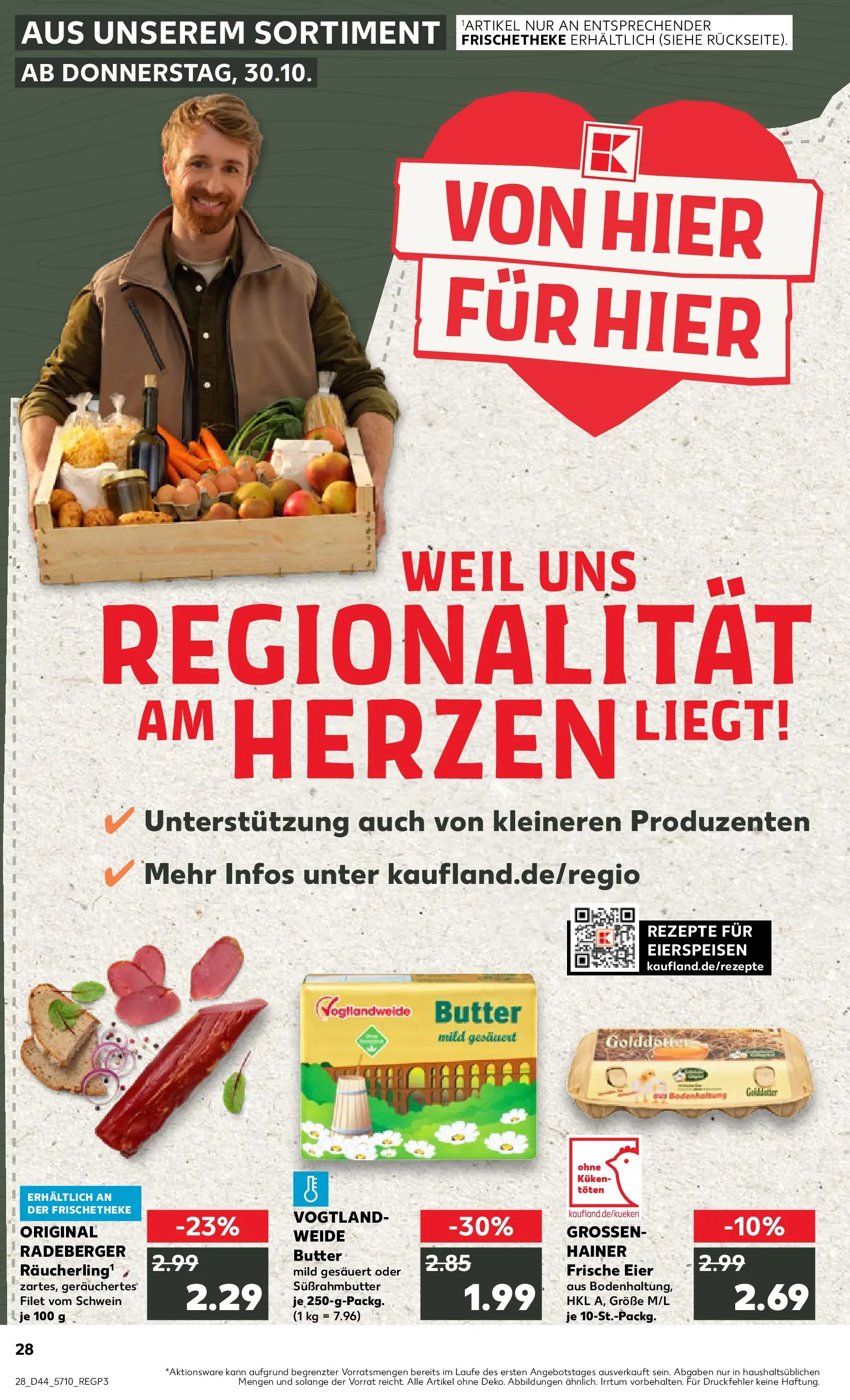 Prospekt Kaufland ab 03.11.2025 » Angebote und Werbung Online | Seite: 28 | Produkte: Butter, Eier Prospekt Kaufland ab 03.11.2025 » Angebote Online zum Blättern | Seite: 28 | Produkte: Butter, Eier