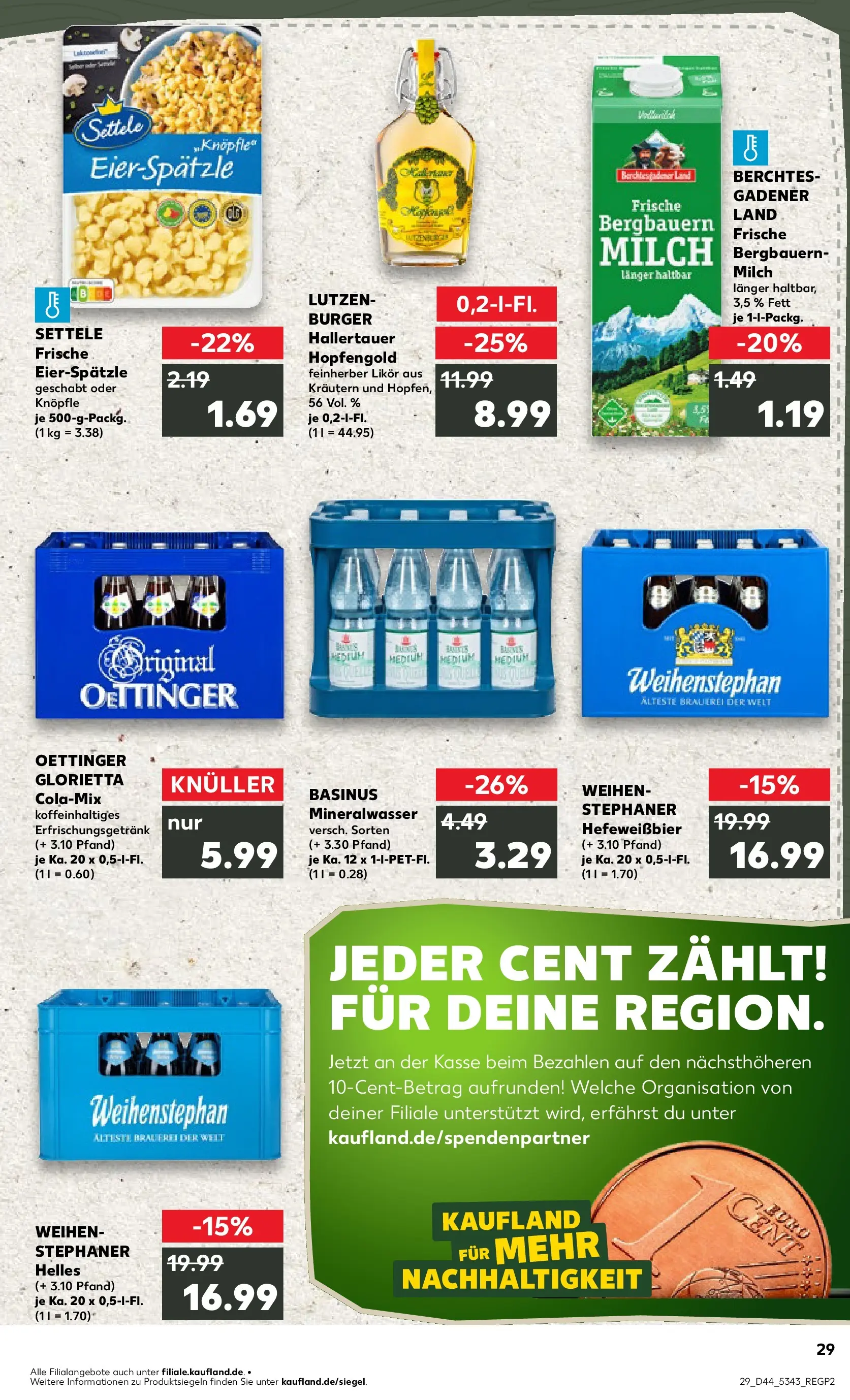 Prospekt Kaufland ab 03.11.2025 » Angebote Online zum Blättern | Seite: 29 | Produkte: Milch, Likör, Burger, Pasta