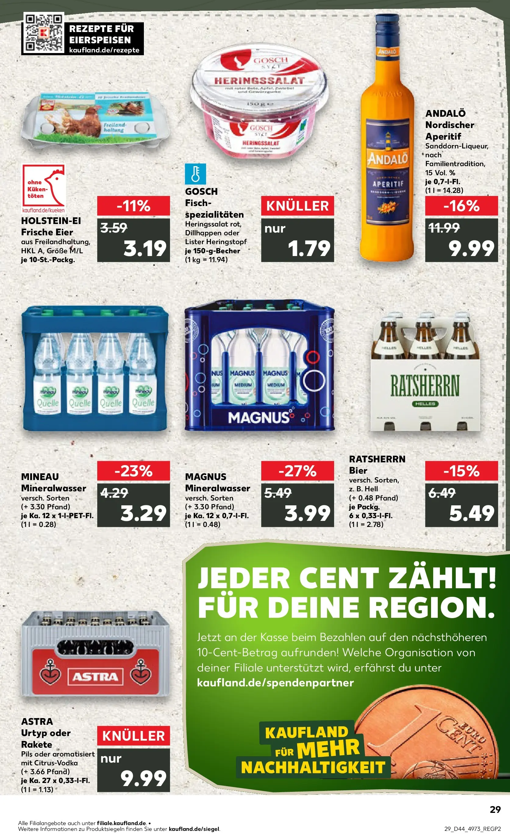 Prospekt Kaufland ab 03.11.2025 » Angebote Online zum Blättern | Seite: 29 | Produkte: Eier, Pils, Astra, Fisch