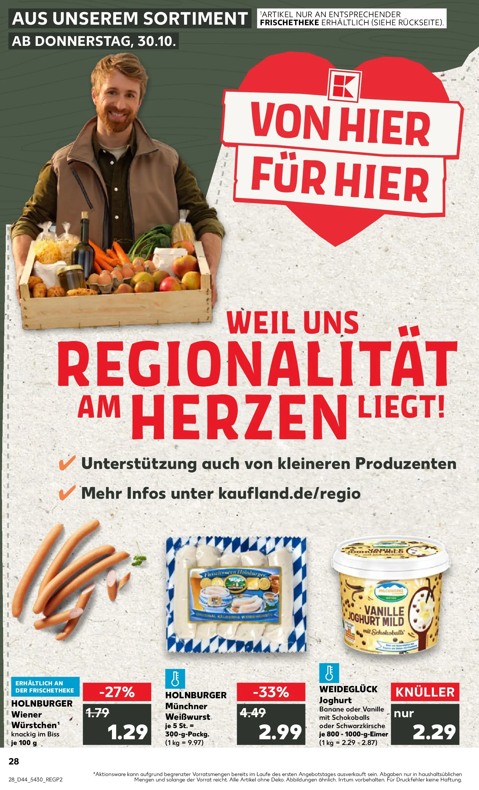 Prospekt Kaufland ab 03.11.2025 » Angebote Online zum Blättern | Seite: 28 | Produkte: Joghurt, Weißwurst